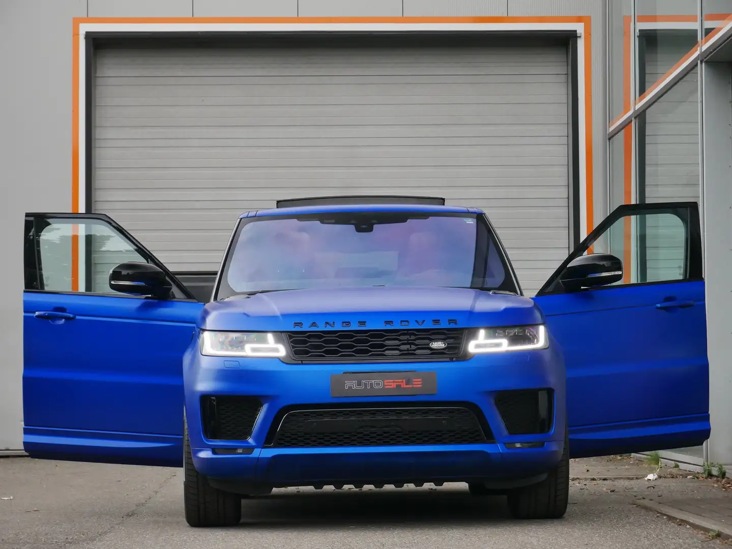 Land Rover Range Rover Sport P400e SVO matt/Panorama/Hifi Signature/TV screens Bleu - 2