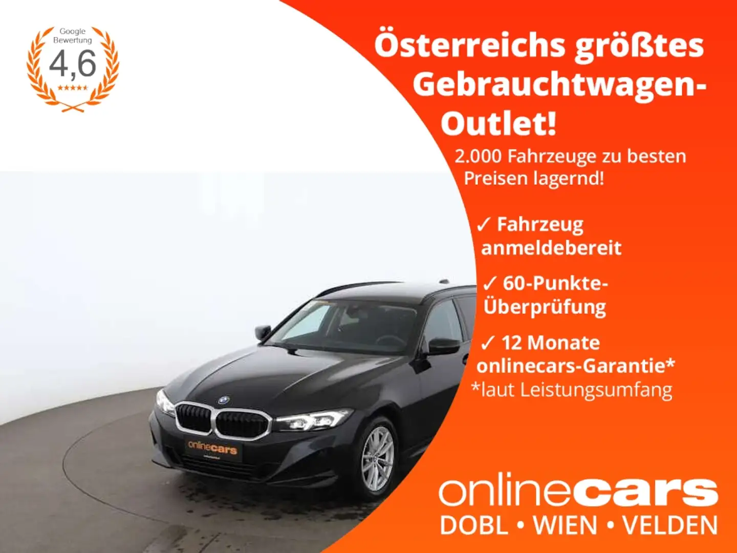 BMW 320 d Touring xDrive Aut LED NAVI DIGI-TACHO TEMP Schwarz - 1