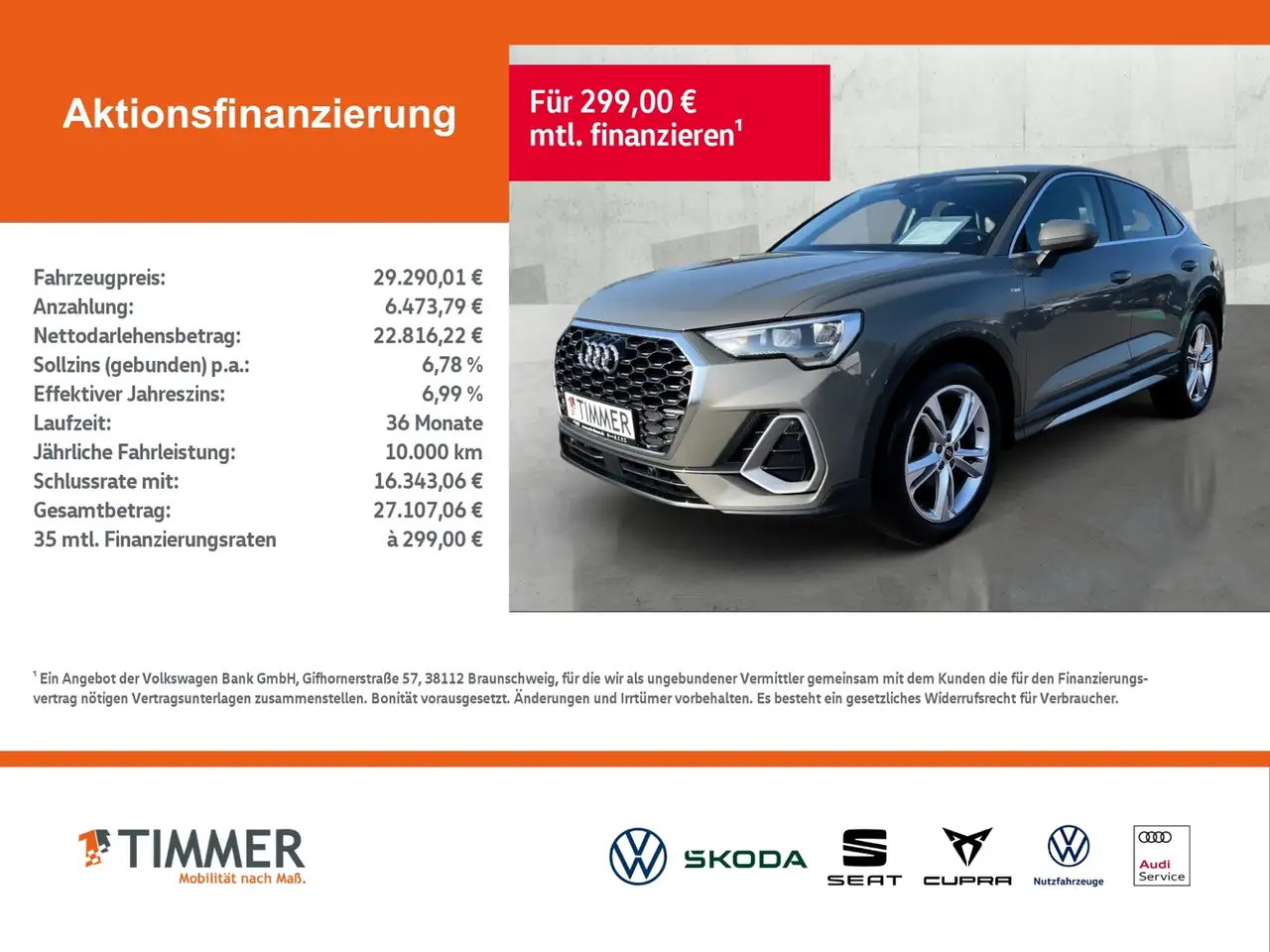 Audi Q3 Sportback 35 TDI S tronic S line +AHK +LED +ACC +, миниатюра 2