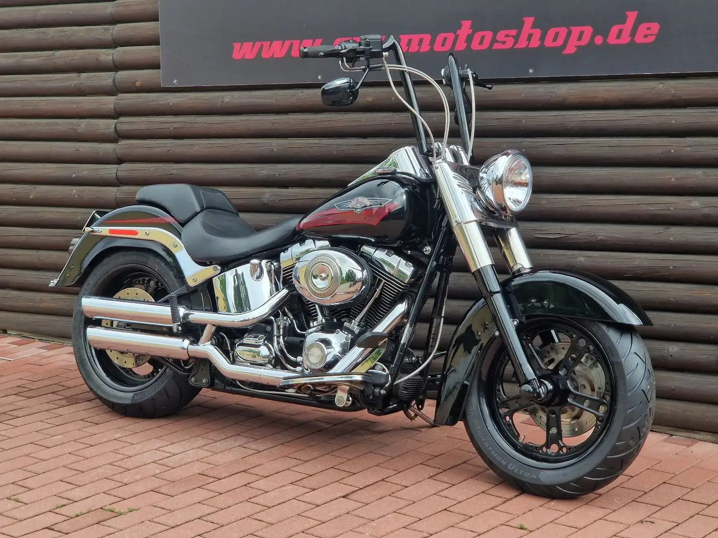 Harley-Davidson FLSTF Fat Boy *200er, Custom, V&H mit ABE* Чорний - 2