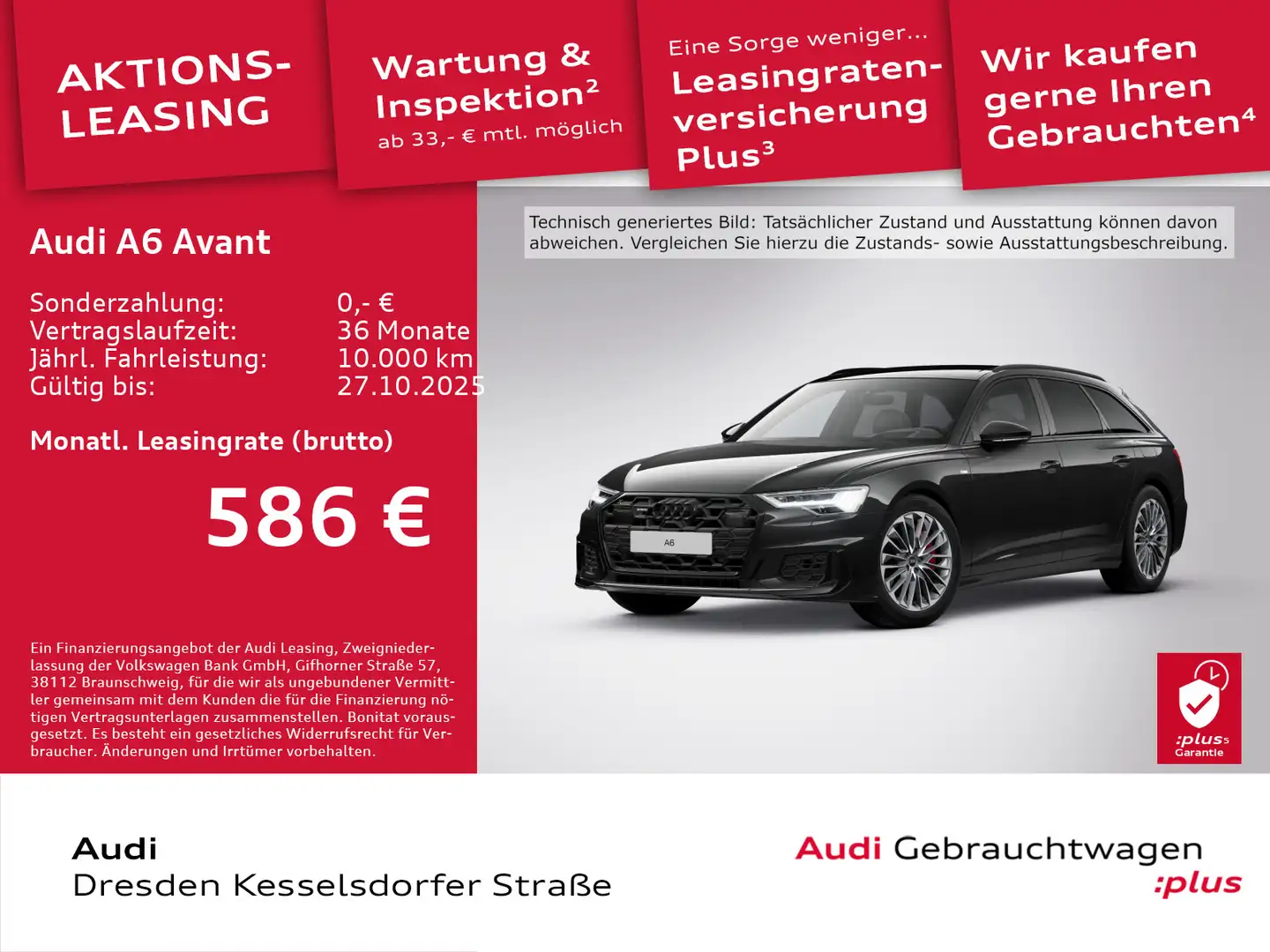 Audi A6 55 TFSI e Q.S-Line design Schwarz - 1