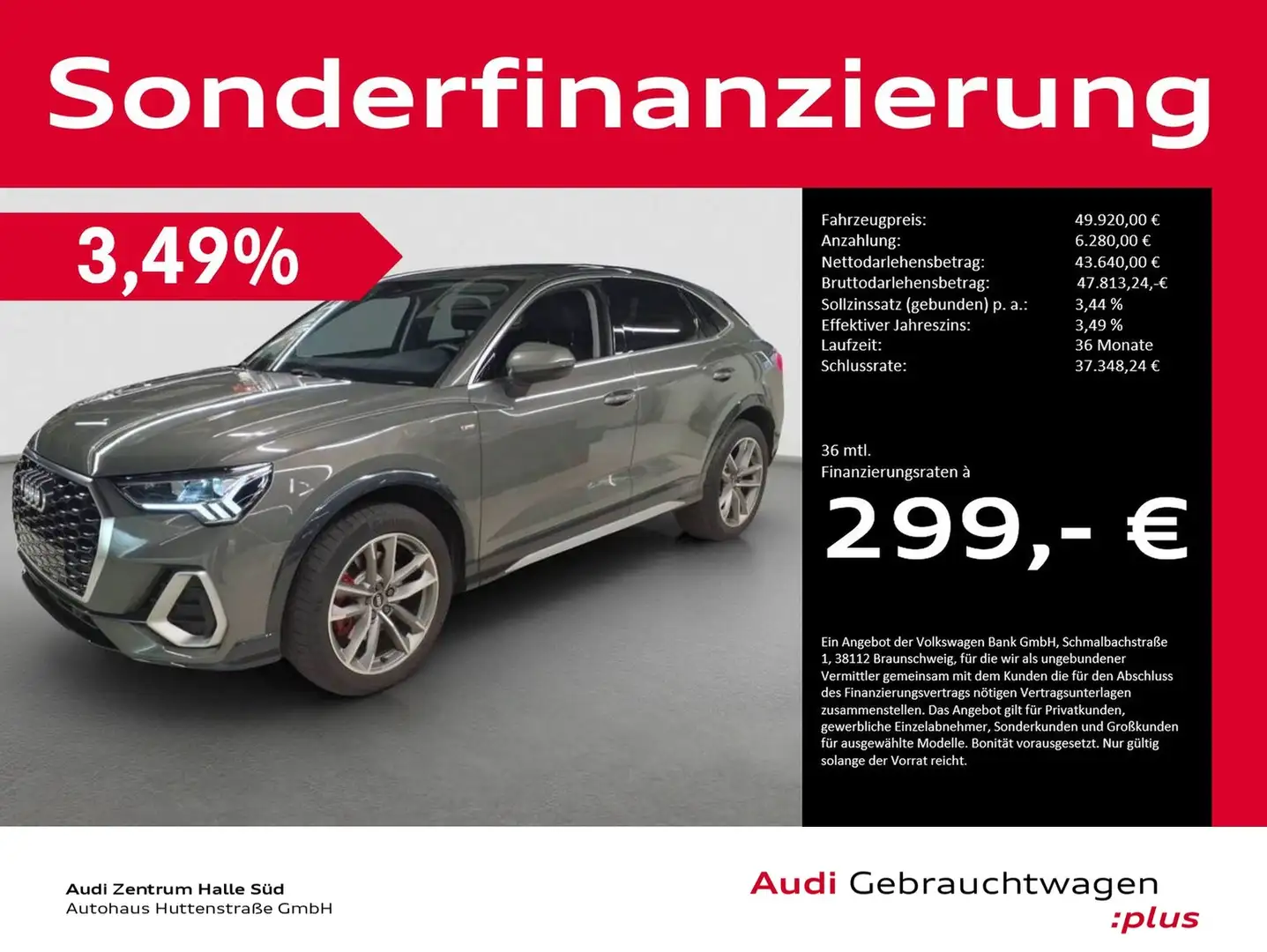 Audi Q3 Sportback 45 TFSI qu S line SONOS STANDHZG AHK Grau - 1