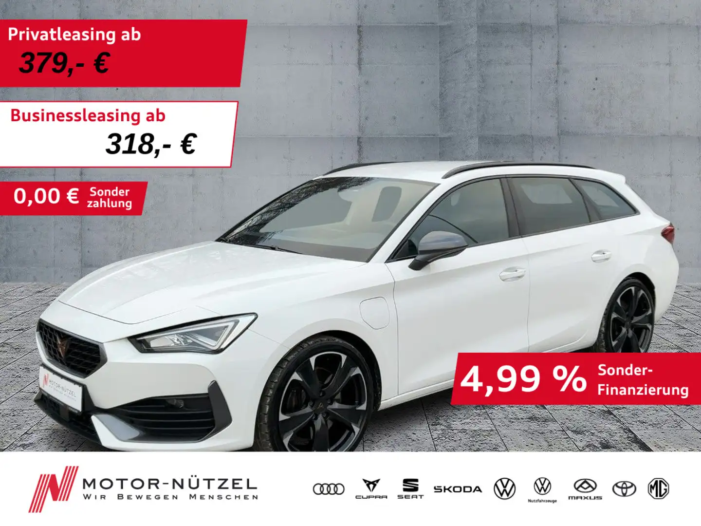 CUPRA Leon ST 1.4 TSI eHybrid LED+NAVI+AHK+ACC+DCC+SHZ Weiß - 1