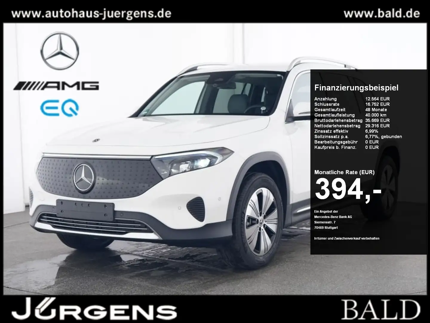 Mercedes-Benz EQB 300 4M +Progressive+MBUX+LED+Wide+Cam+Totw Weiß - 1