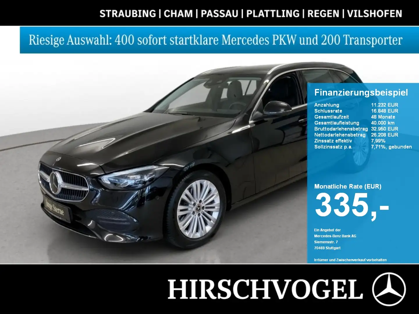 Mercedes-Benz C 180 AVANTGARDE+Pano+DISTRONIC+MBUX+Navi-Pr+LED Zwart - 1