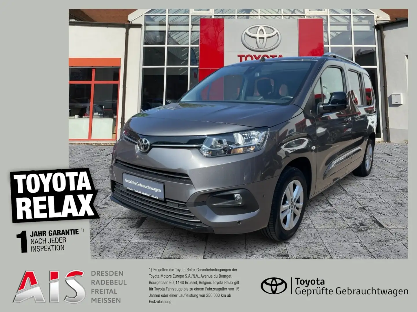 Toyota Proace City Verso 1.2 L1 Team D AHZV*Navi*KAM*DAB Gris - 1