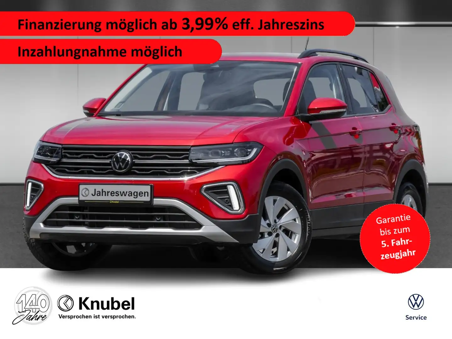 Volkswagen T-Cross Life 1.0 TSI DSG IQ.Light Navi AHK TravelAss. Rot - 1