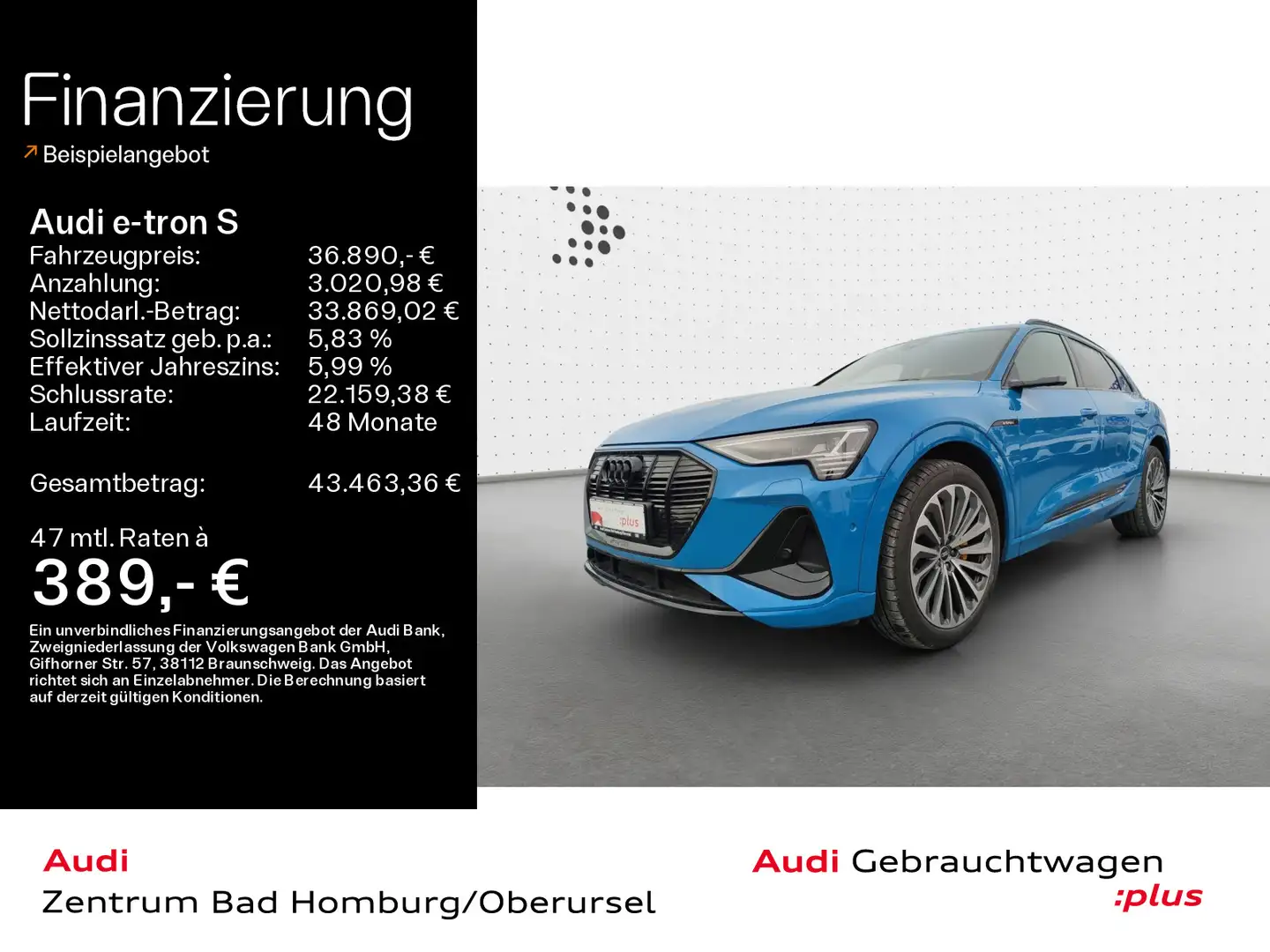 Audi e-tron s-line 55 quattro*TV*Matrix*Optikpaket*B Blau - 1