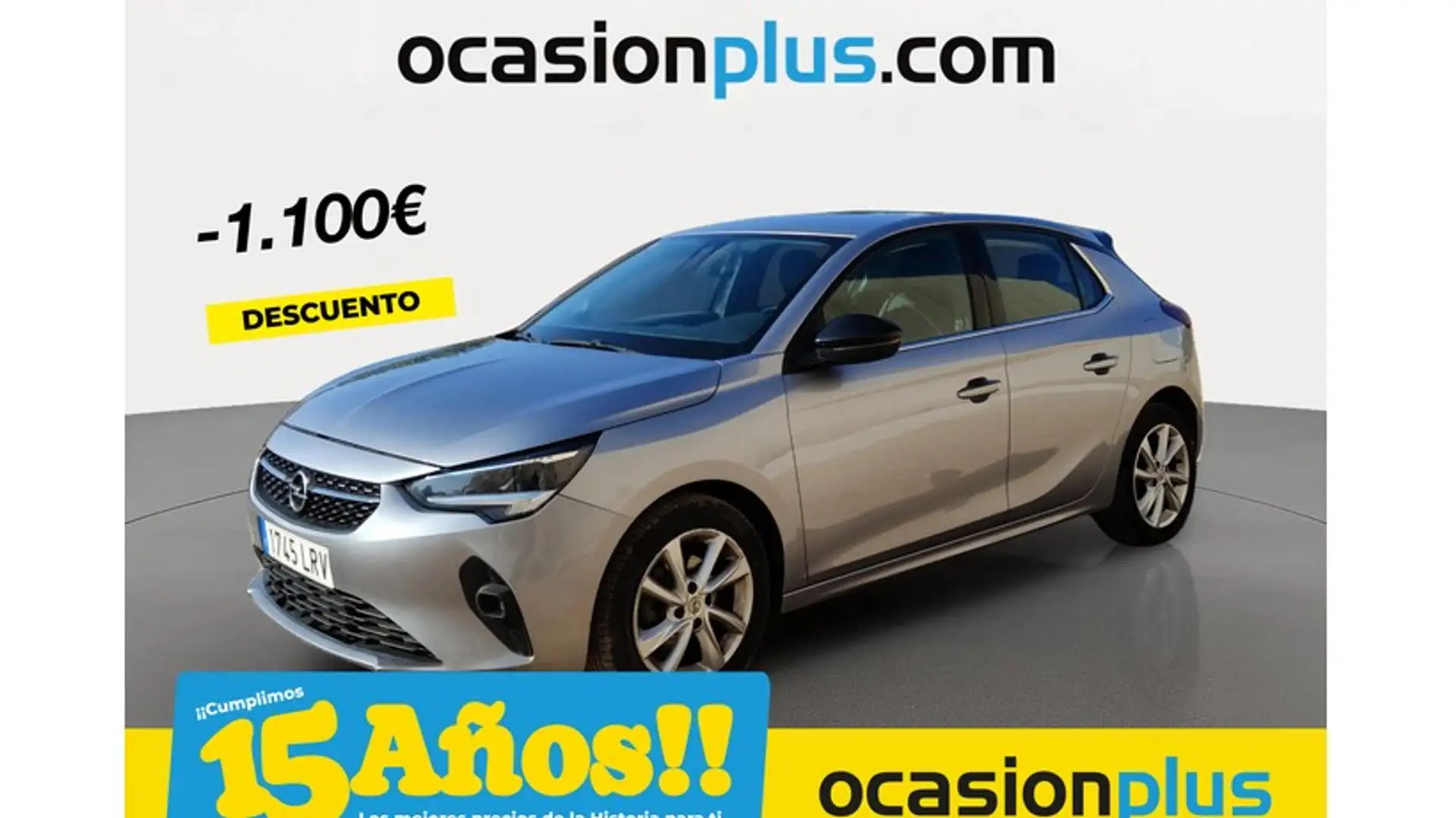 Opel Corsa 1.2T XHT S/S Elegance AT8 100 Gris - 1