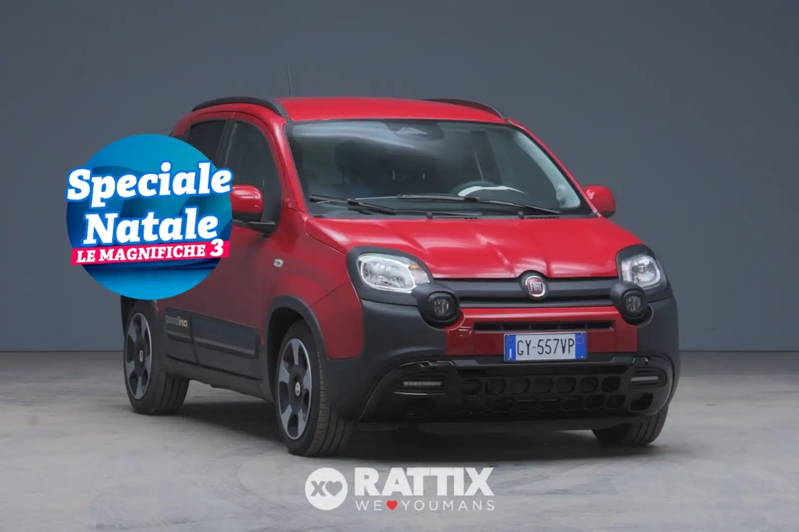 Fiat Panda Pandina 1.0 Firefly Hybrid 70CV Cross Rouge - 1