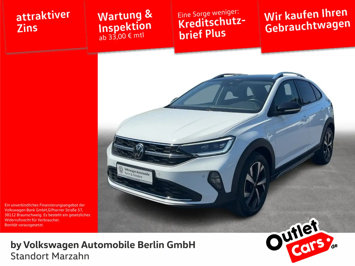 Volkswagen Taigo 1.0TSI DSG Style NAVI KAMERA LED*OUTLET* Blanc - 1