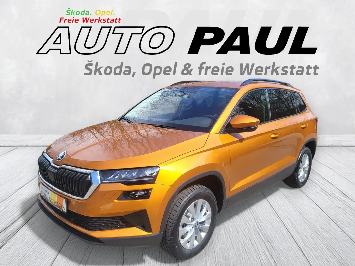 Skoda Karoq Selection DSG*AHK*Rückfahrk*elektr Heckklappe* Orange - 1
