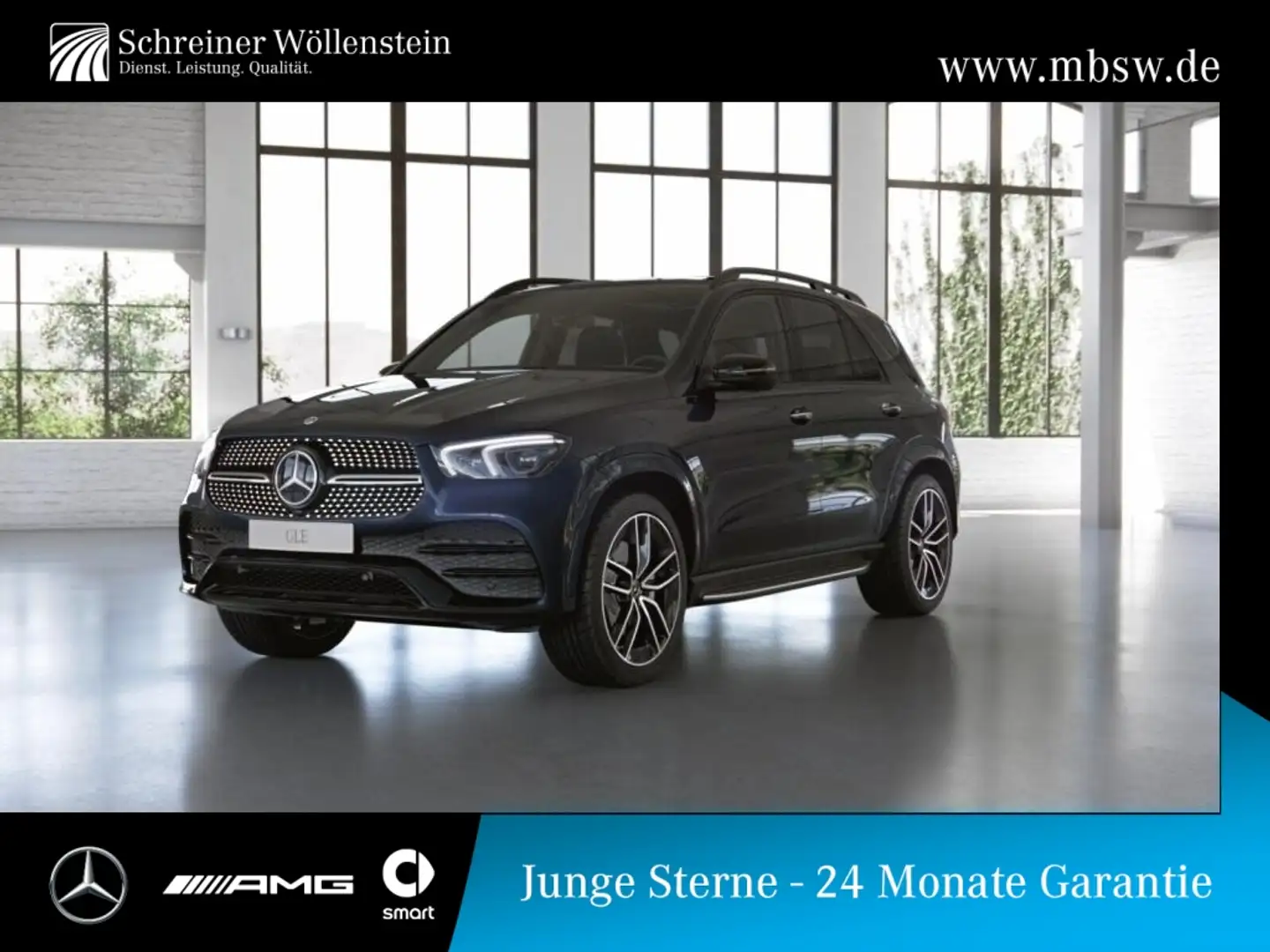 Mercedes-Benz GLE 450 4M AMG*Night*AIR+3,5tAHK*Pano*360°*FAP+ Blau - 1