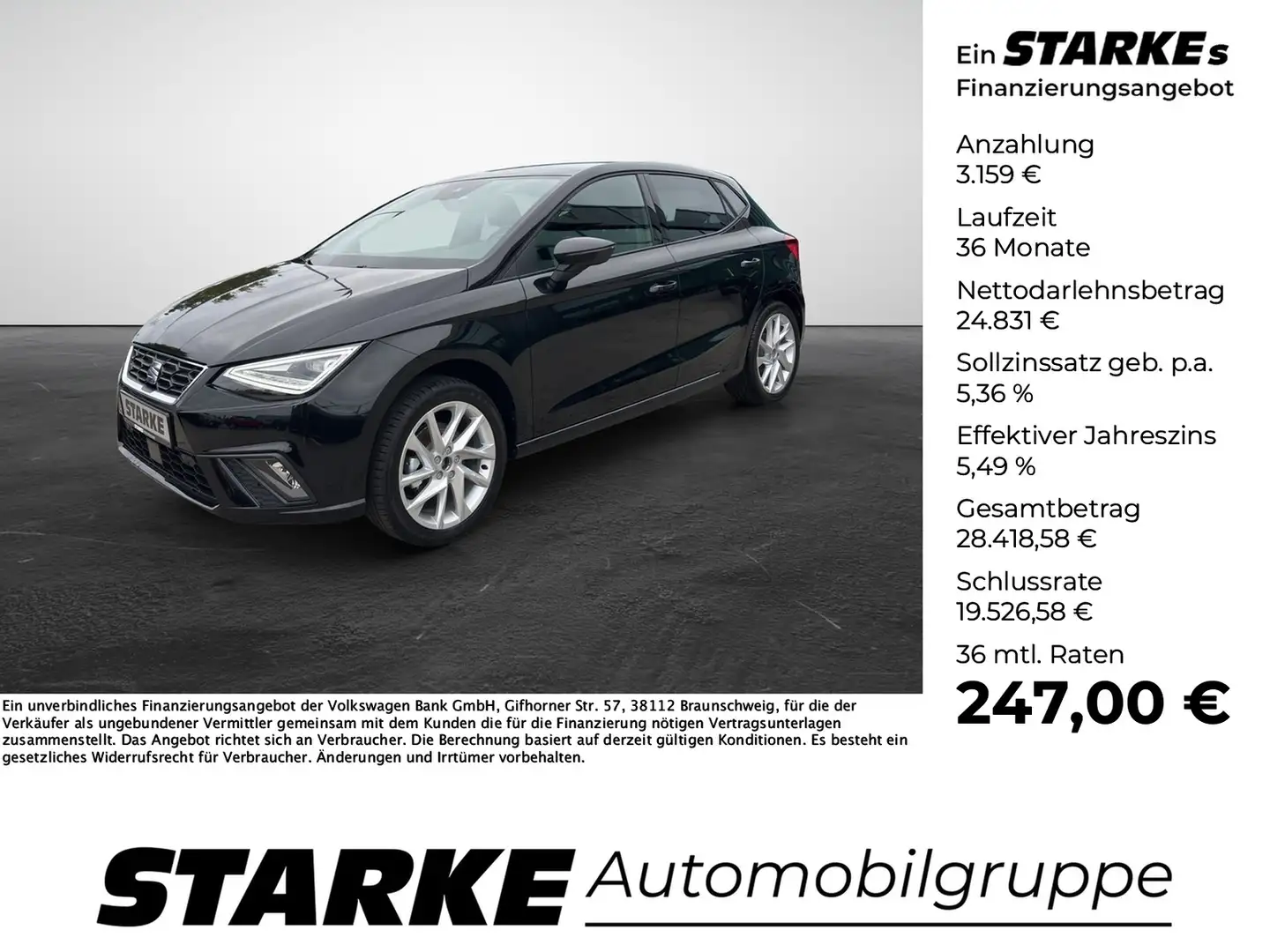SEAT Ibiza FR 1.0 TSI DSG Zwart - 1
