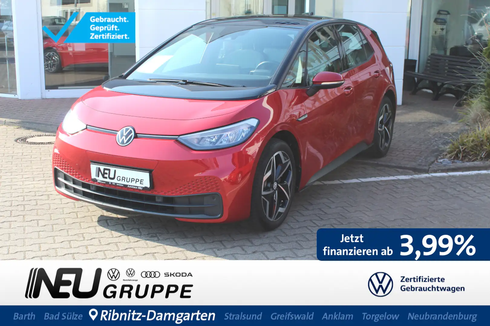 Volkswagen ID.3 Pro 62 KWh RFK SHZ+LRHzg. GJ-Reifen Roşu - 1