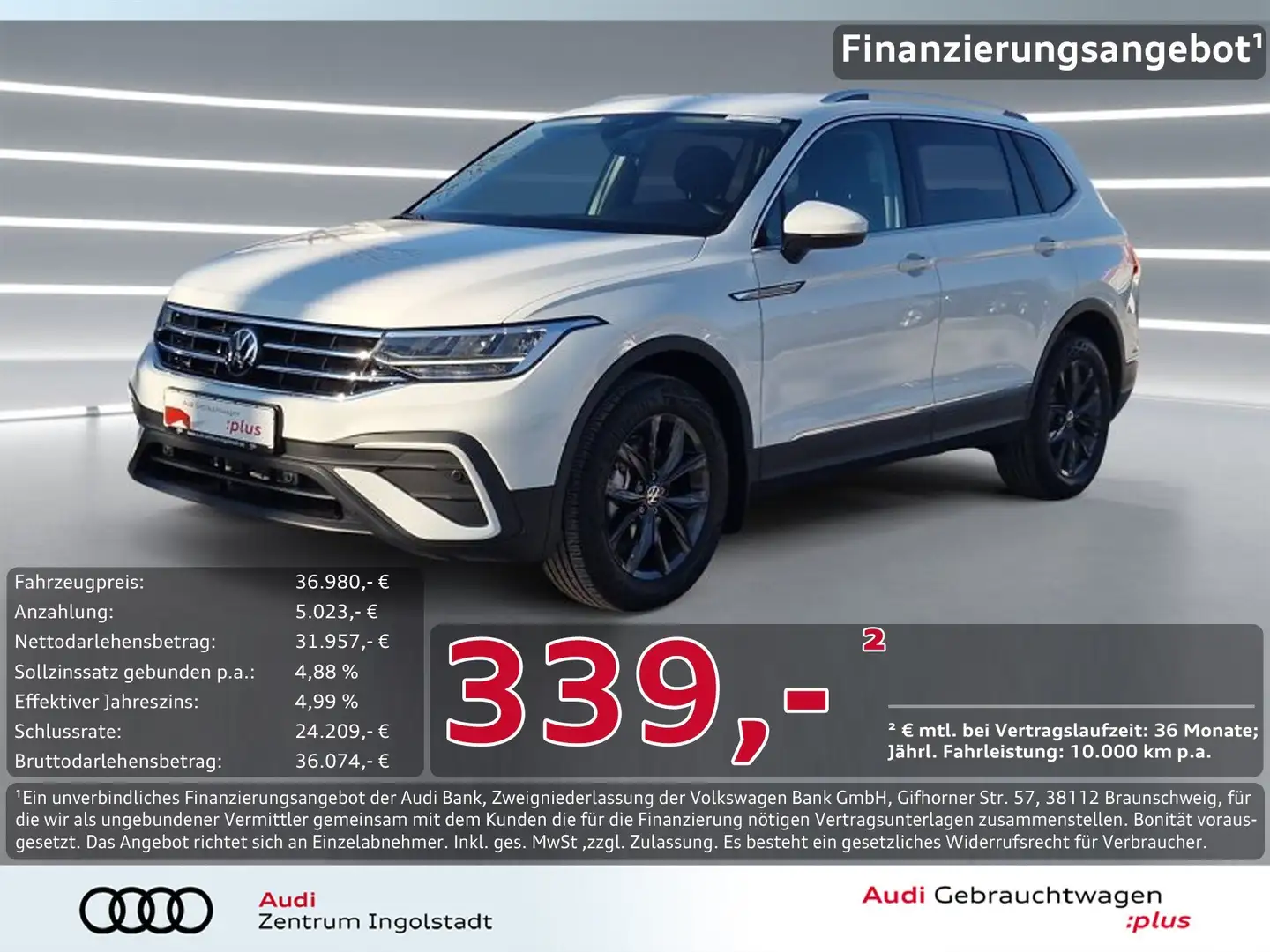 Volkswagen Tiguan Allspace 1.5 TSI DSG STHZG ACC AHK Life Weiß - 1