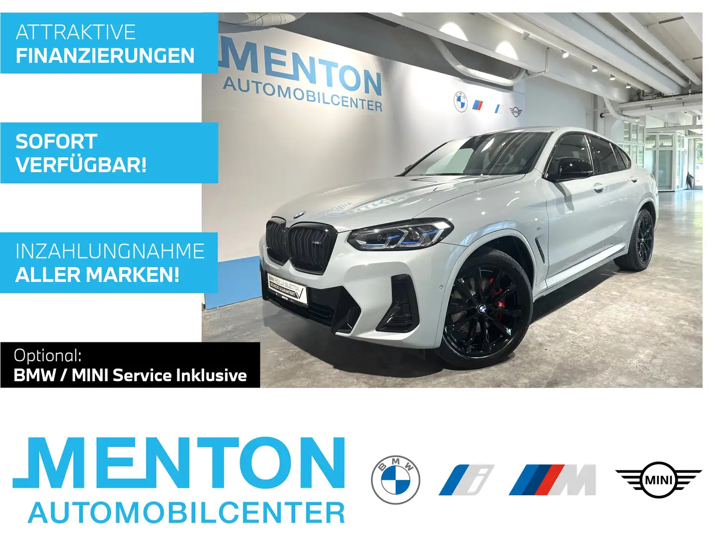 BMW X4 M 40d Head-Up HK HiFi DAB LED WLAN Standhzg. Grau - 1