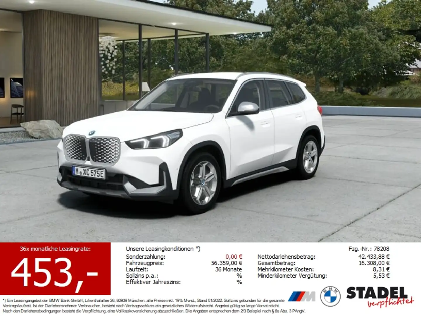 BMW iX1 eDrive20 xLine Blanc - 1