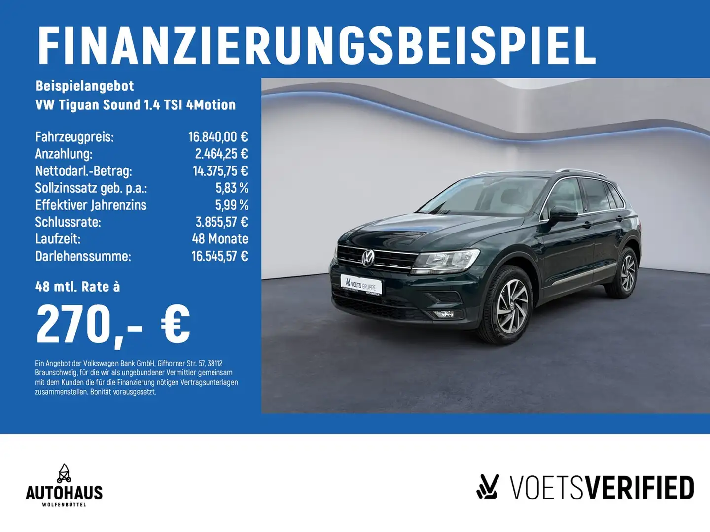 Volkswagen Tiguan Sound 1.4 TSI 4Motion PANO STANDH Vert - 2