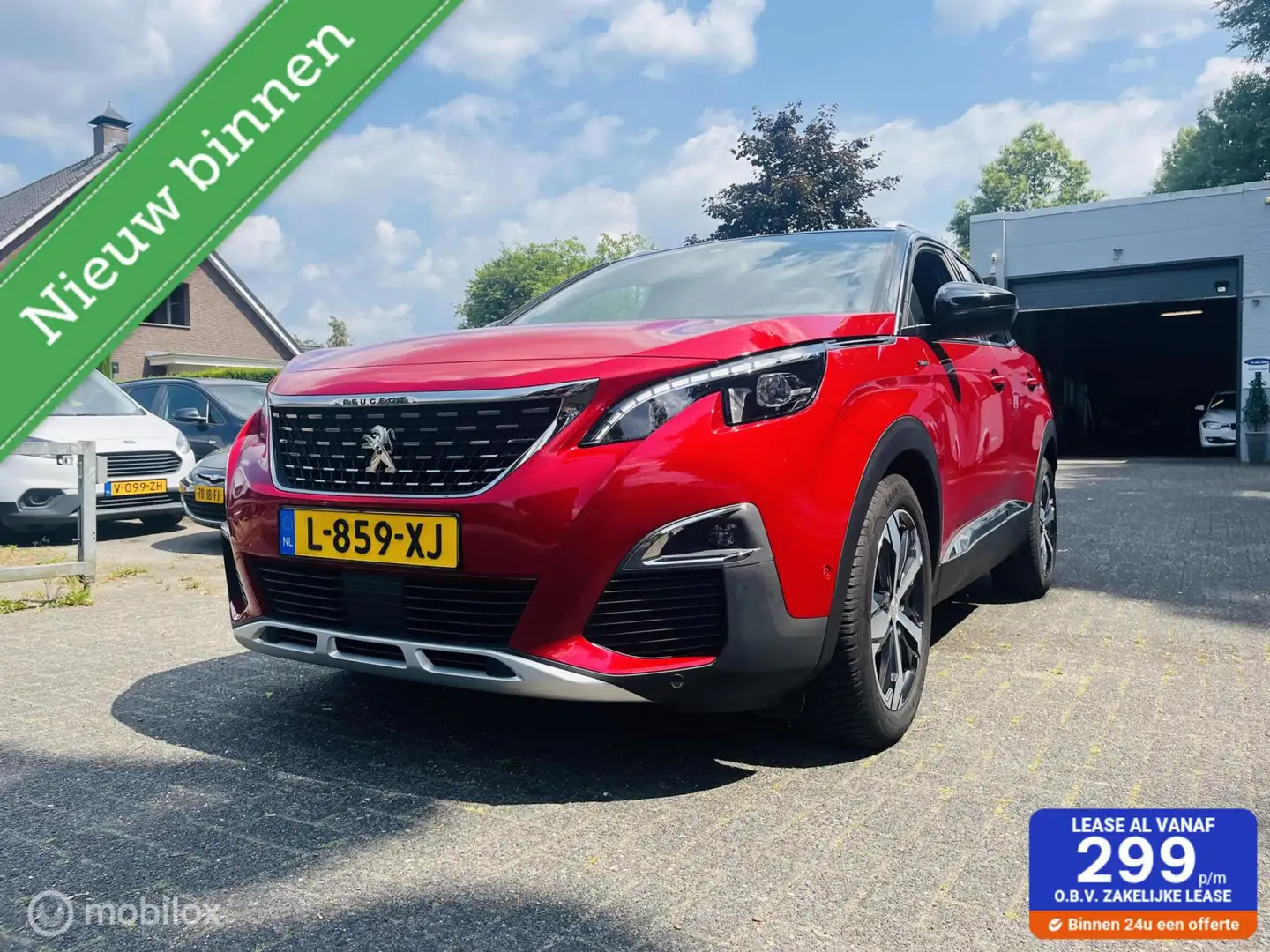 Peugeot 3008 1.6 e-THP GT 165 pk Automaat / Line Pano-dak / Cam Rouge - 1