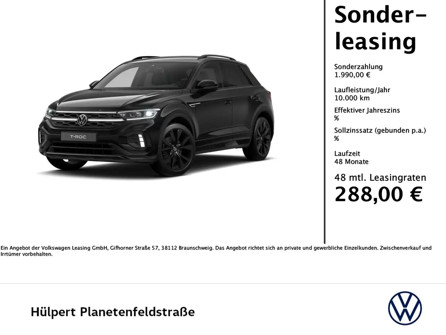Volkswagen T-Roc 1.5 R-LINE DSG Negro - 1