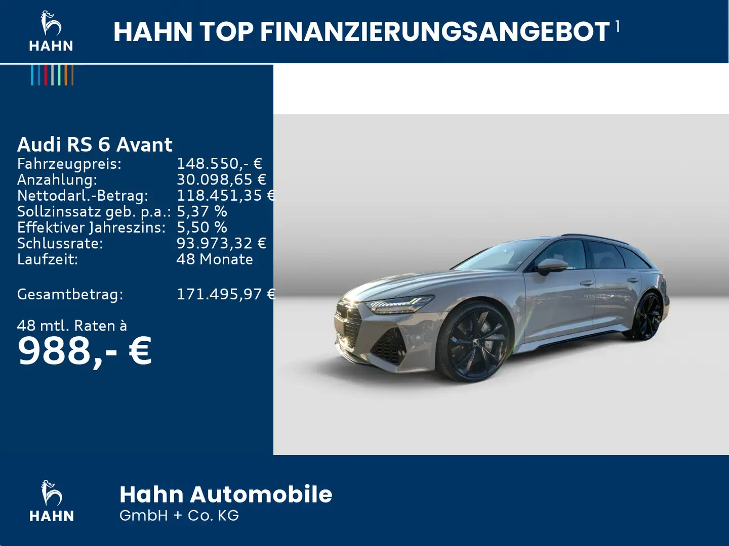 Audi RS6 Audi RS 6 Avant 441(600) kW(PS) tiptronic Grau - 2