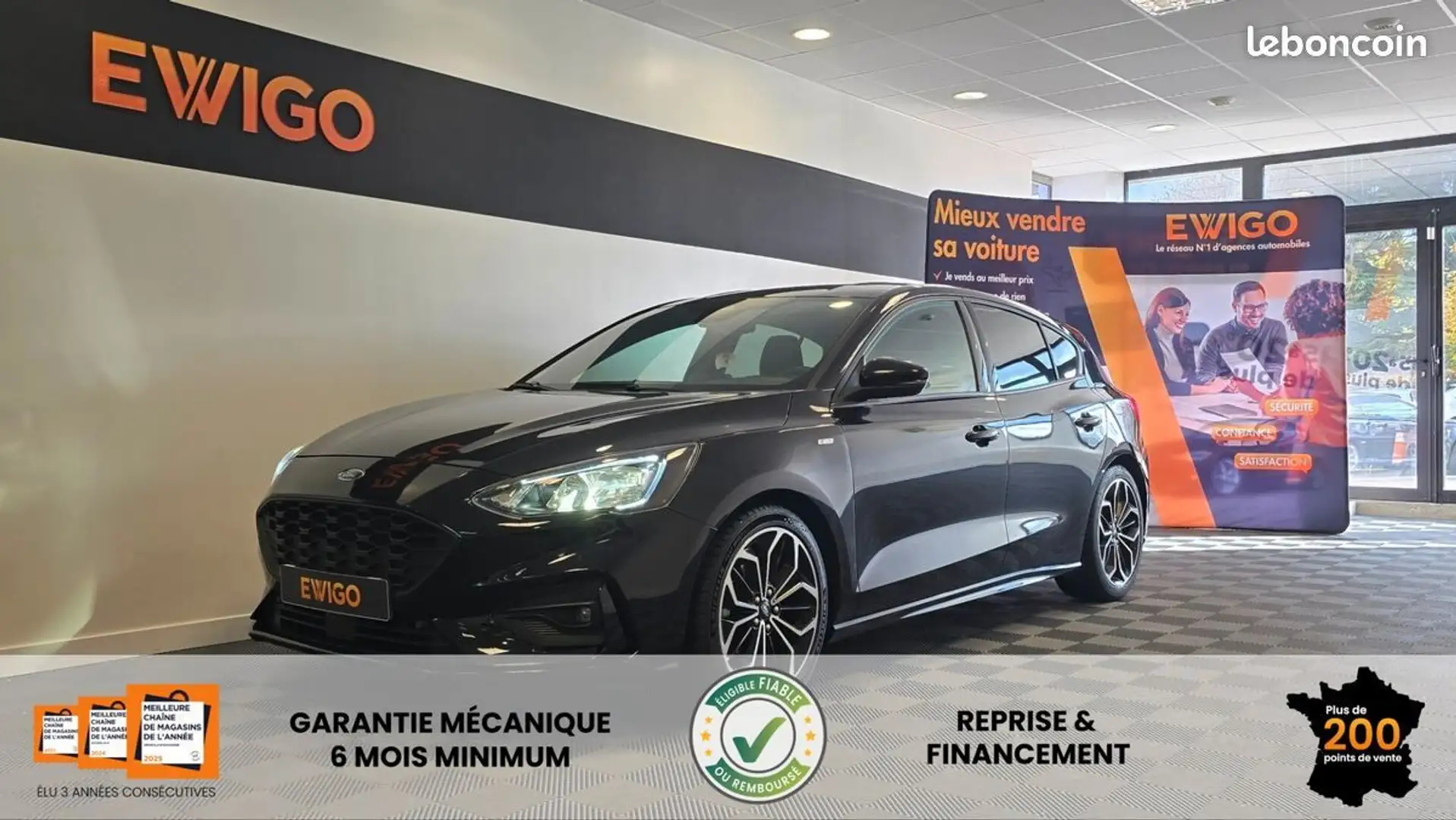Ford Focus 1.0 ECOBOOST 125ch MHEV ST-LINE %2B PACK HIVER Zwart - 1