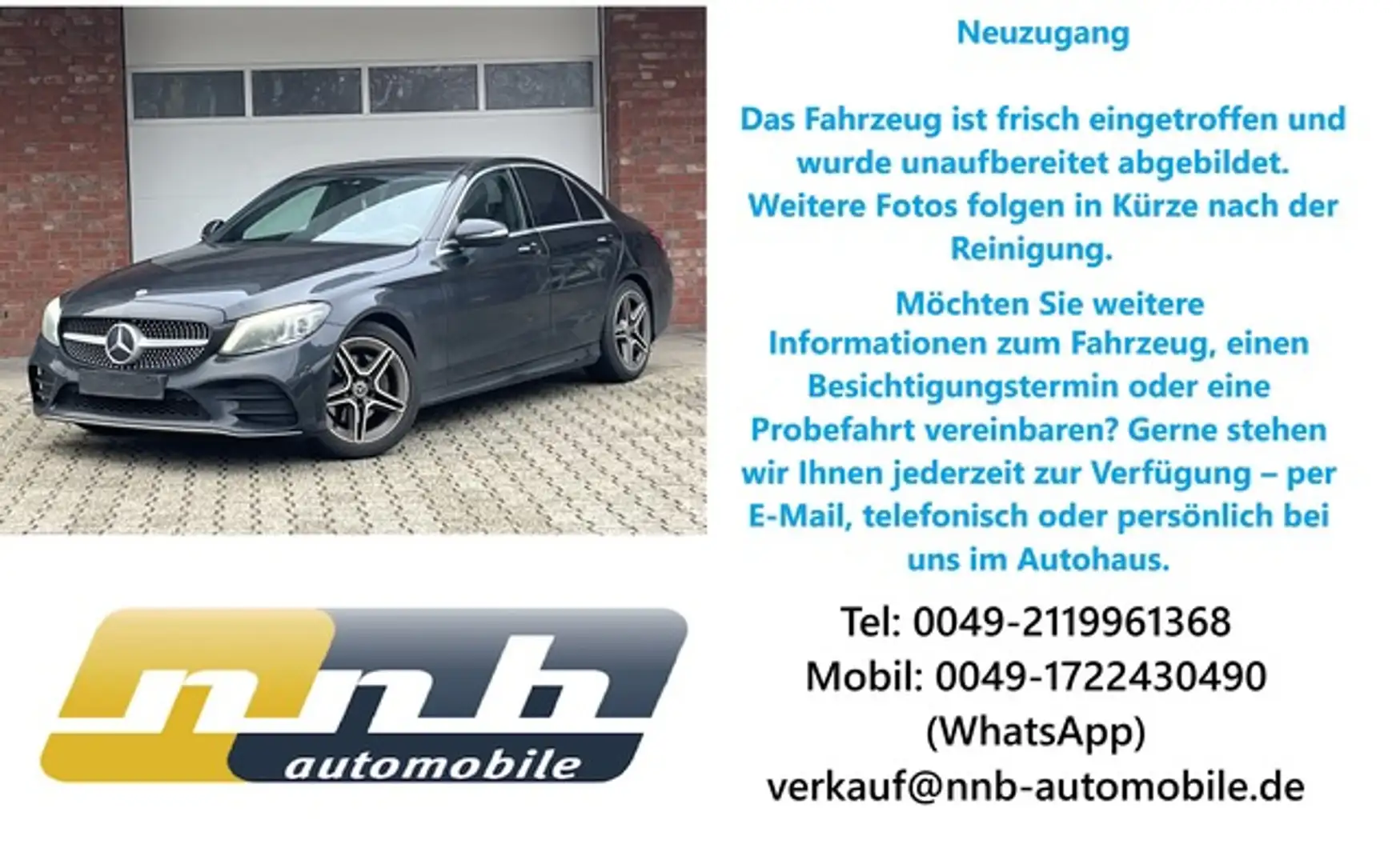 Mercedes-Benz C 180 AMG Virtual-Kockpit Burmester Kamera Noir - 1