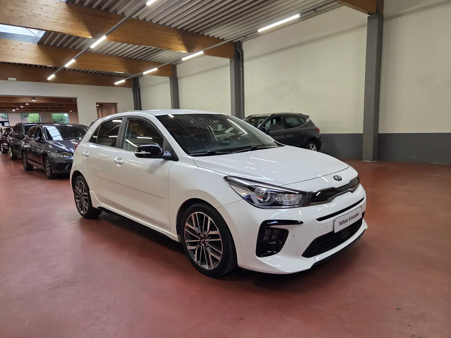 Kia Rio GT-Line + Automaat + NAVI + CAM + 1/2 CUIR chauff Blanco - 1