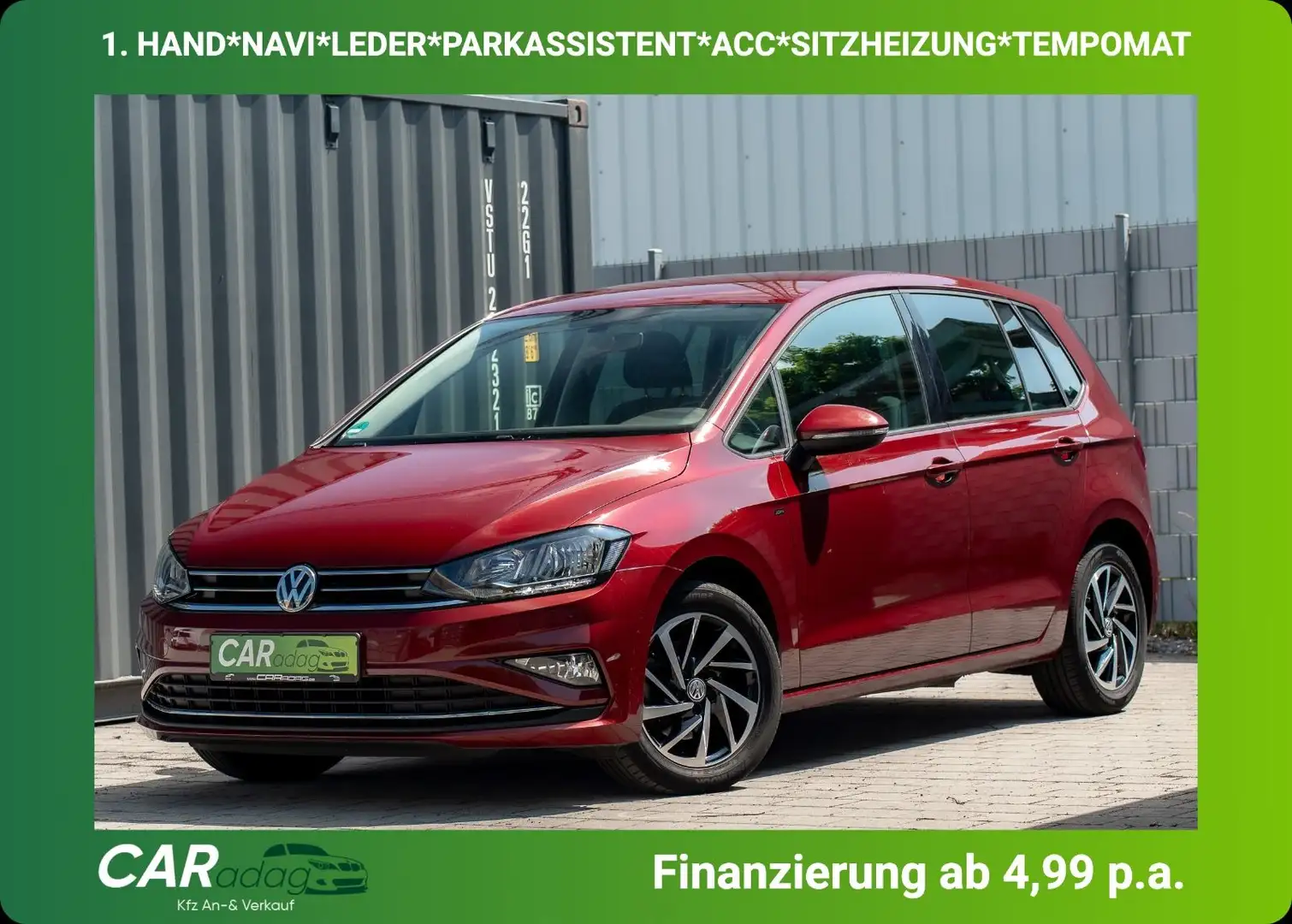 Volkswagen Golf Sportsvan Sportsvan Comfortline 1.5 TSI ACT Join Rosso - 1