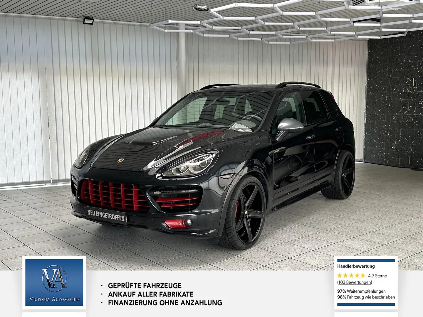 Porsche Cayenne Turbo Scheckheft gepflegt* Leistungssteigerung* Me Schwarz - 1