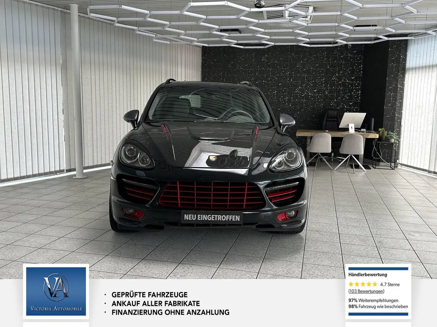 Porsche Cayenne Turbo Scheckheft gepflegt* Leistungssteigerung* Me Schwarz - 2