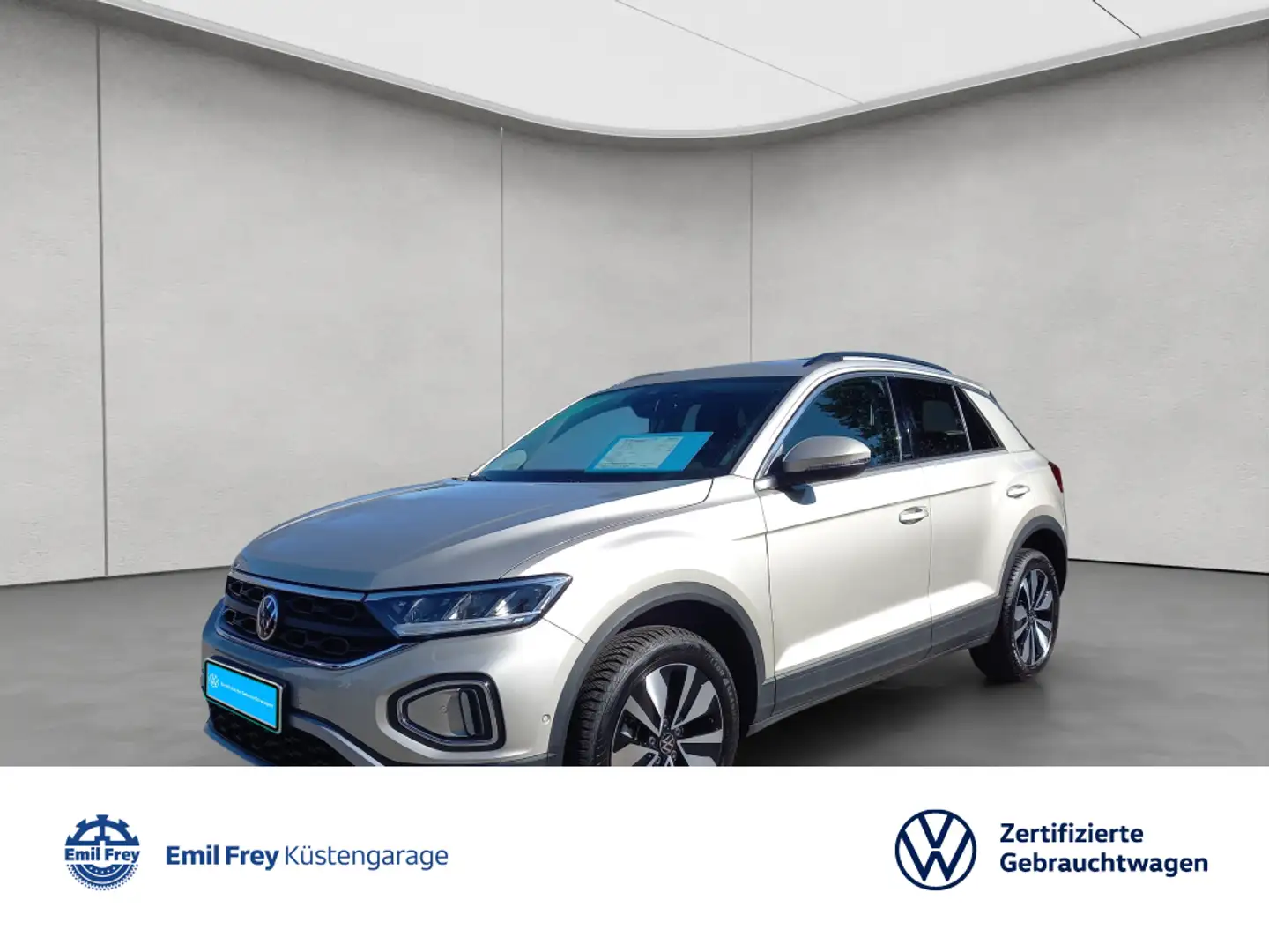 Volkswagen T-Roc 1.0 TSI -Move- 6-Gang LED/ Navi/ GJR/ AH Silber - 1