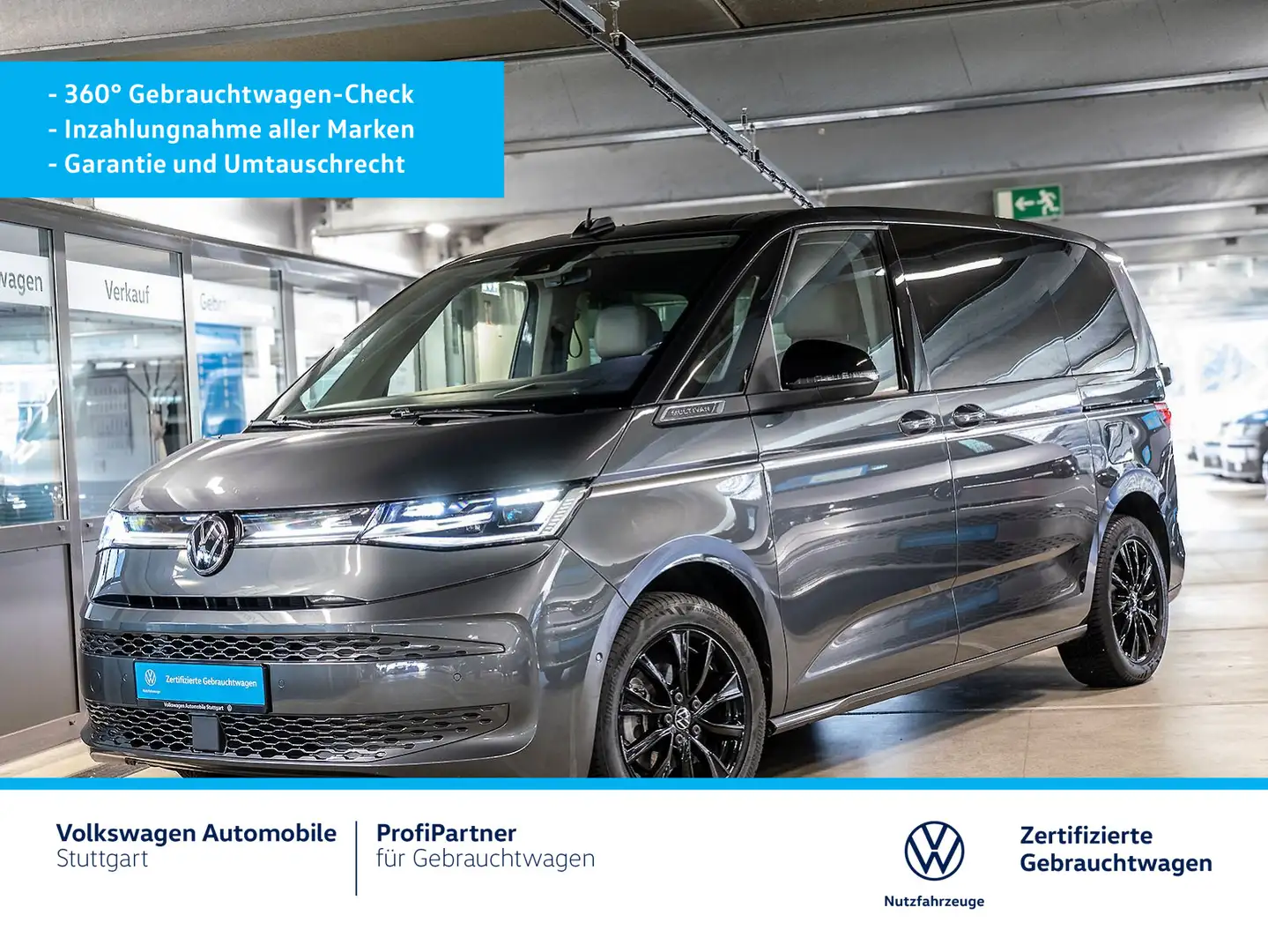 Volkswagen T7 Multivan Style DSG 2.0 TDI Euro 6e AHK LED Grijs - 2