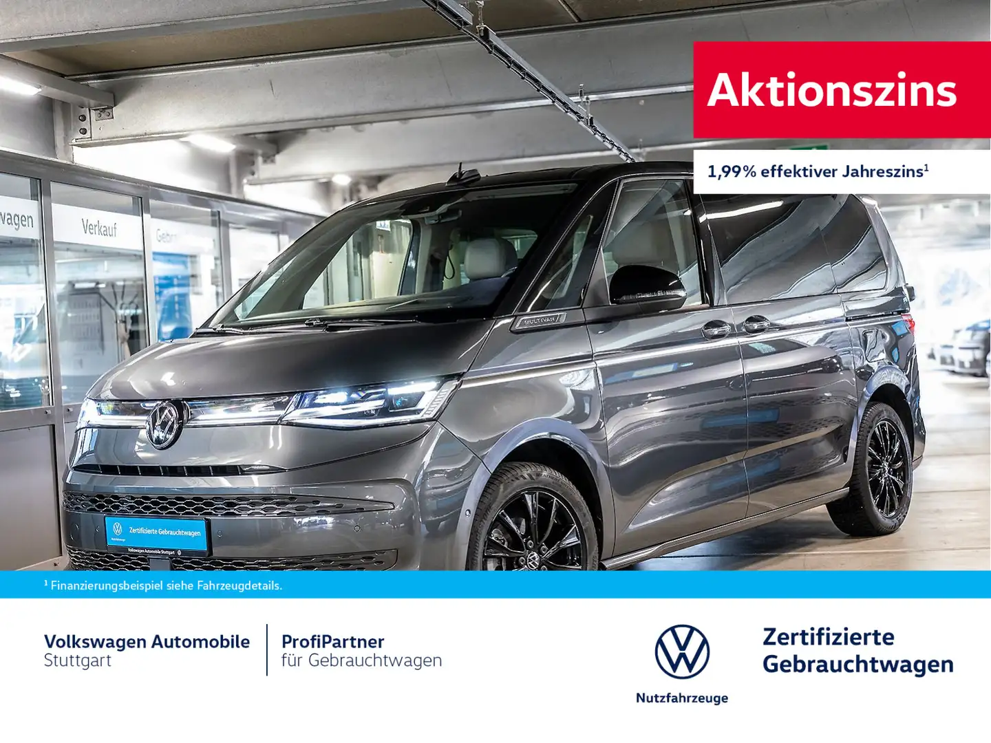 Volkswagen T7 Multivan Style DSG 2.0 TDI Euro 6e AHK LED Grijs - 1