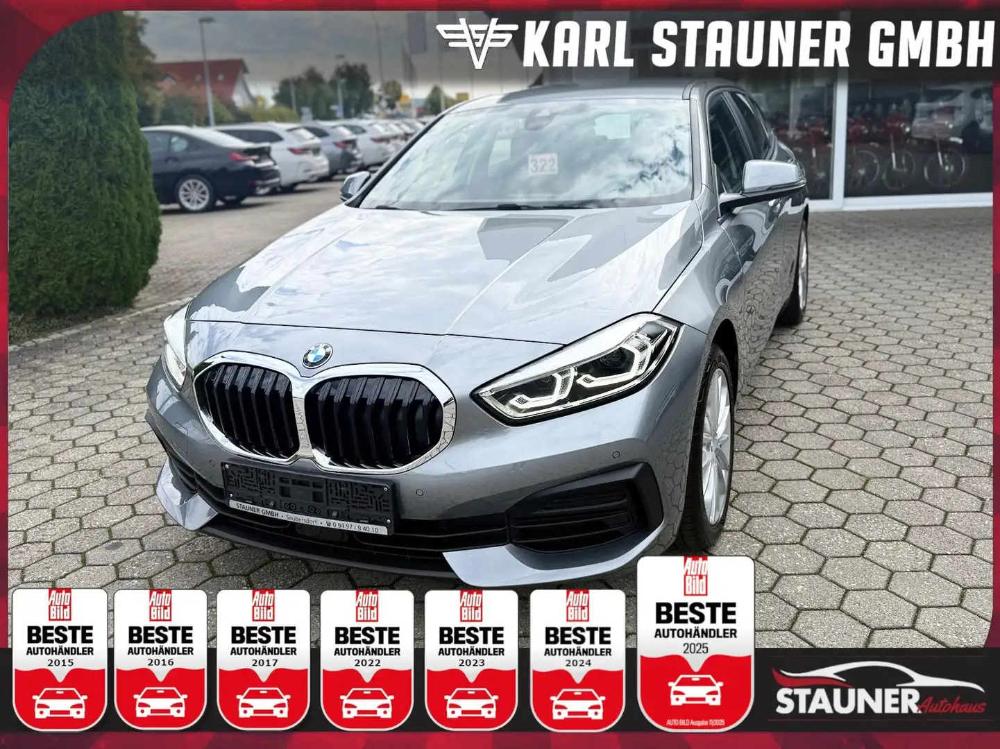 BMW 118 i Limousine LENKRADH. LED DAB KLIMA Grau - 1