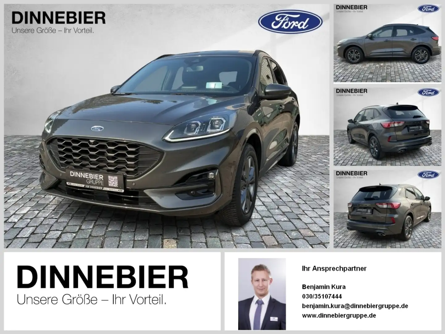 Ford Kuga ST-Line X 2.5 PHEV+TWA+NAV+EL.HECKKL+LED Grau - 1