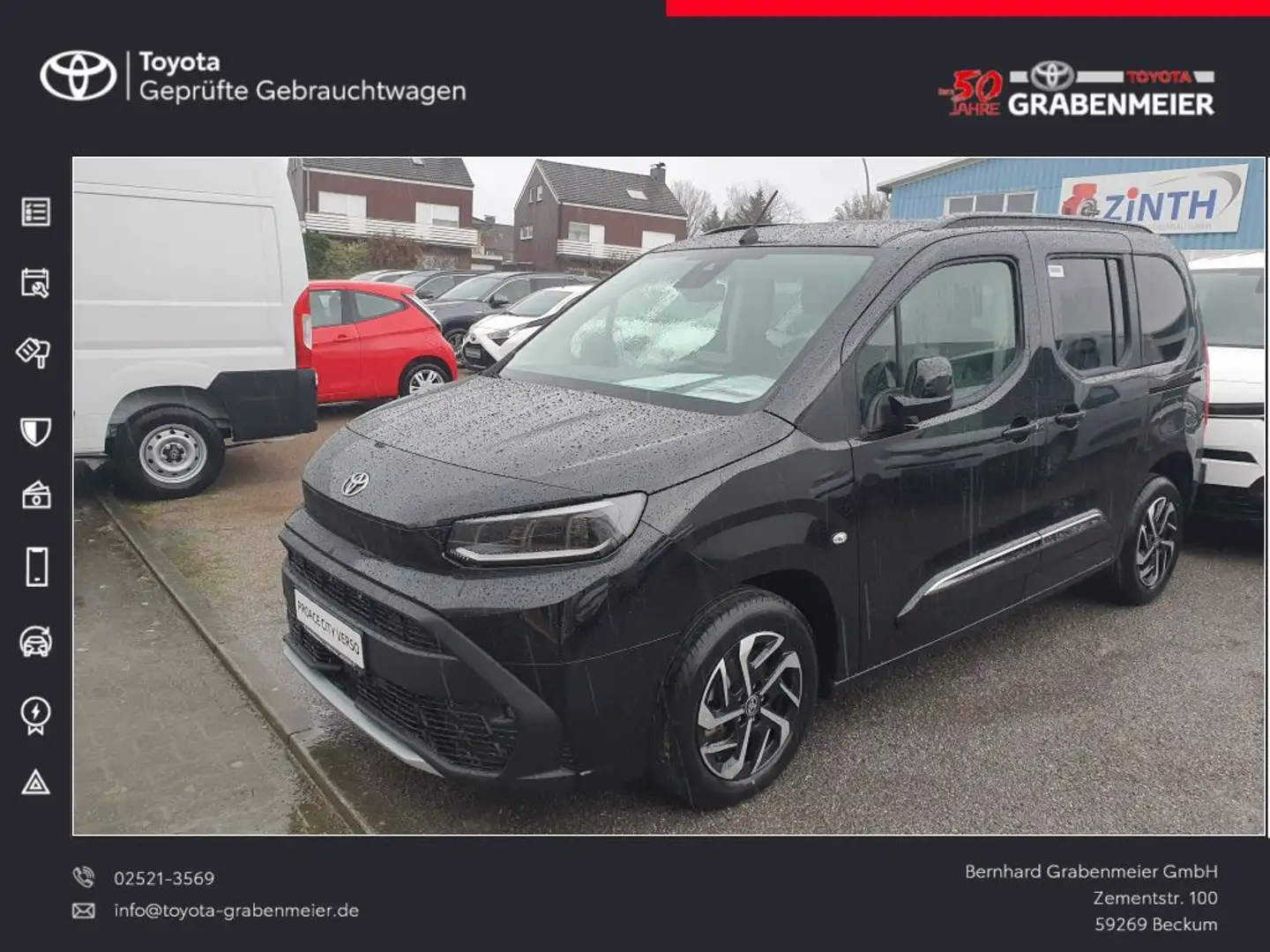 Toyota Proace City Verso 1.5 D-4D L1 Aut Team Deutschland Schwarz - 1