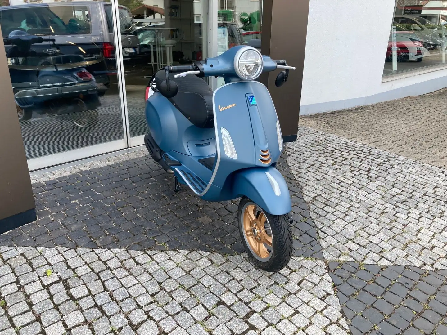 Vespa Primavera 50 Officina 8 Bleu - 1