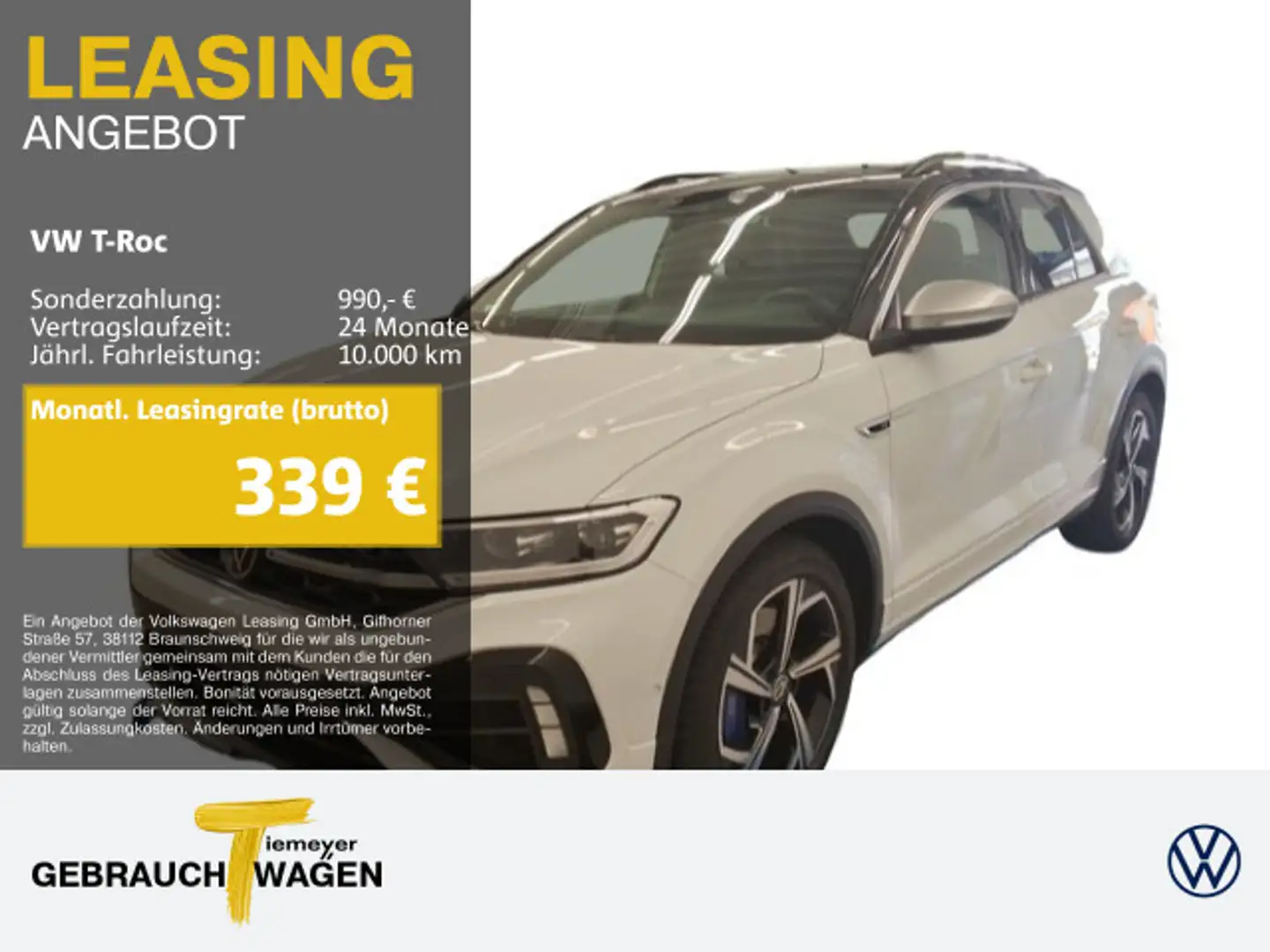Volkswagen T-Roc R NP60 AKRAPOVIC PANO BEATS Weiß - 1