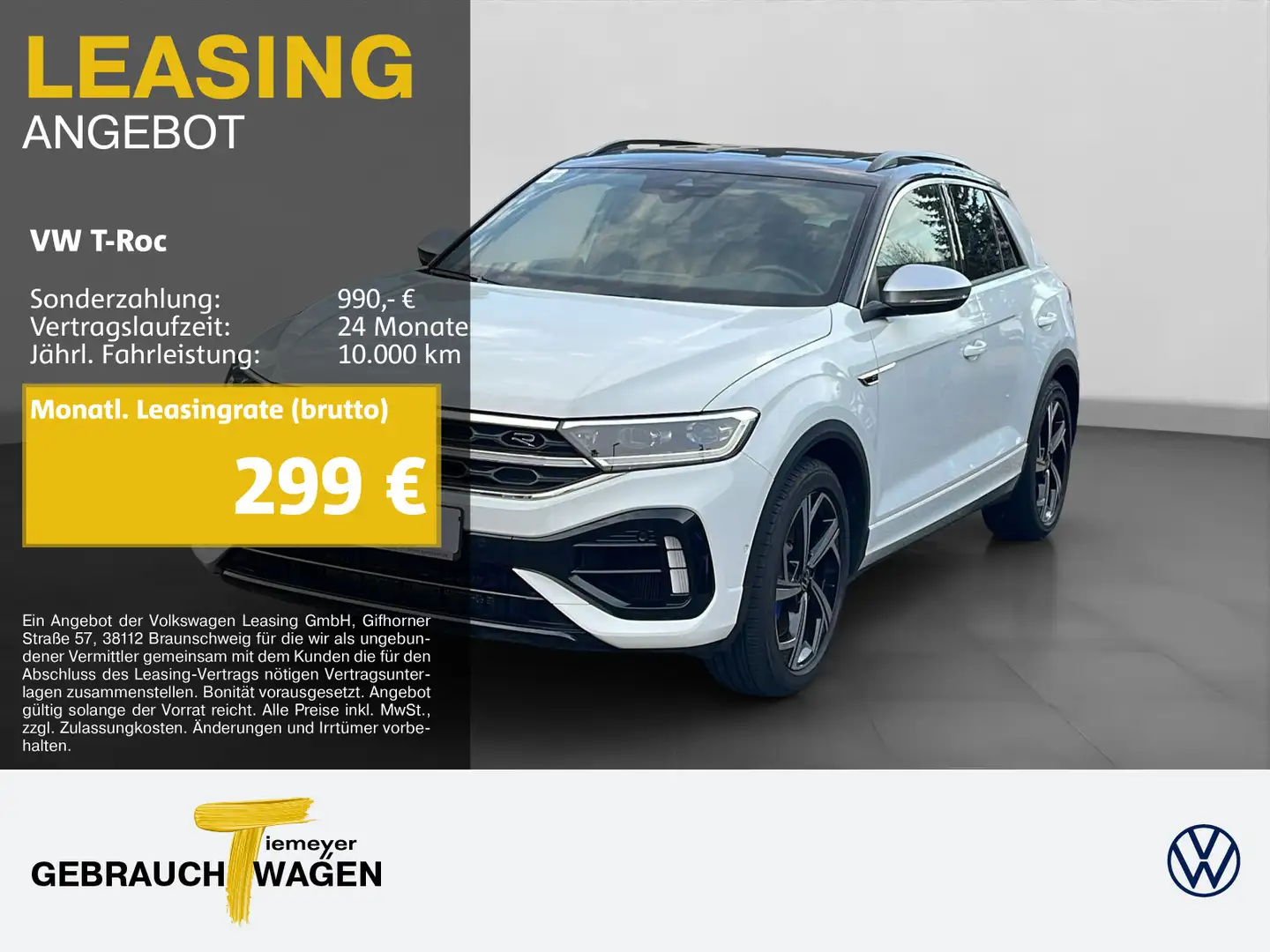 Volkswagen T-Roc R NP60 AKRAPOVIC PANO BEATS Weiß - 1