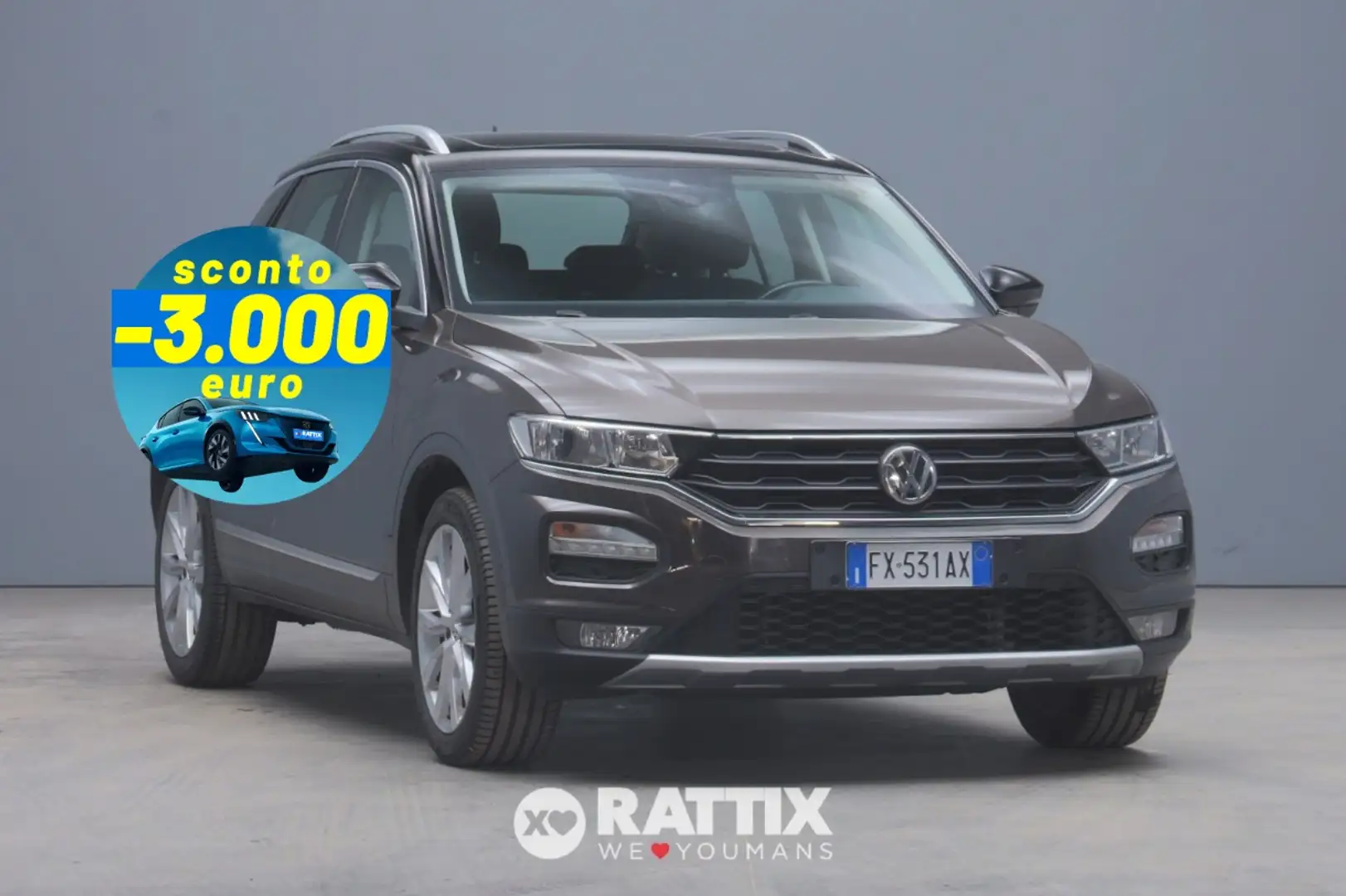 Volkswagen T-Roc 1.0 TSI 115CV Style + tetto apribile Nero - 1