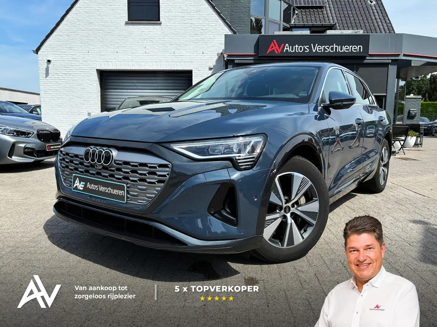 Audi Q8 e-tron 50 Quattro Advanced ** 360 Cam | ACC | Carplay/... Niebieski - 1