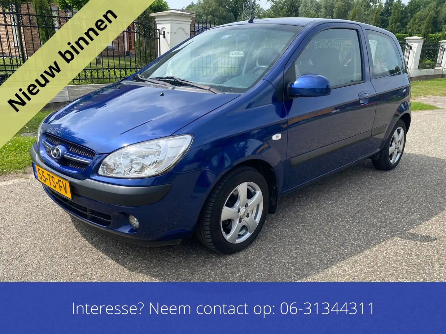 Hyundai Getz 1.4i Active Cool Nieuwe Apk 111.000 km nap Airco Blauw - 1