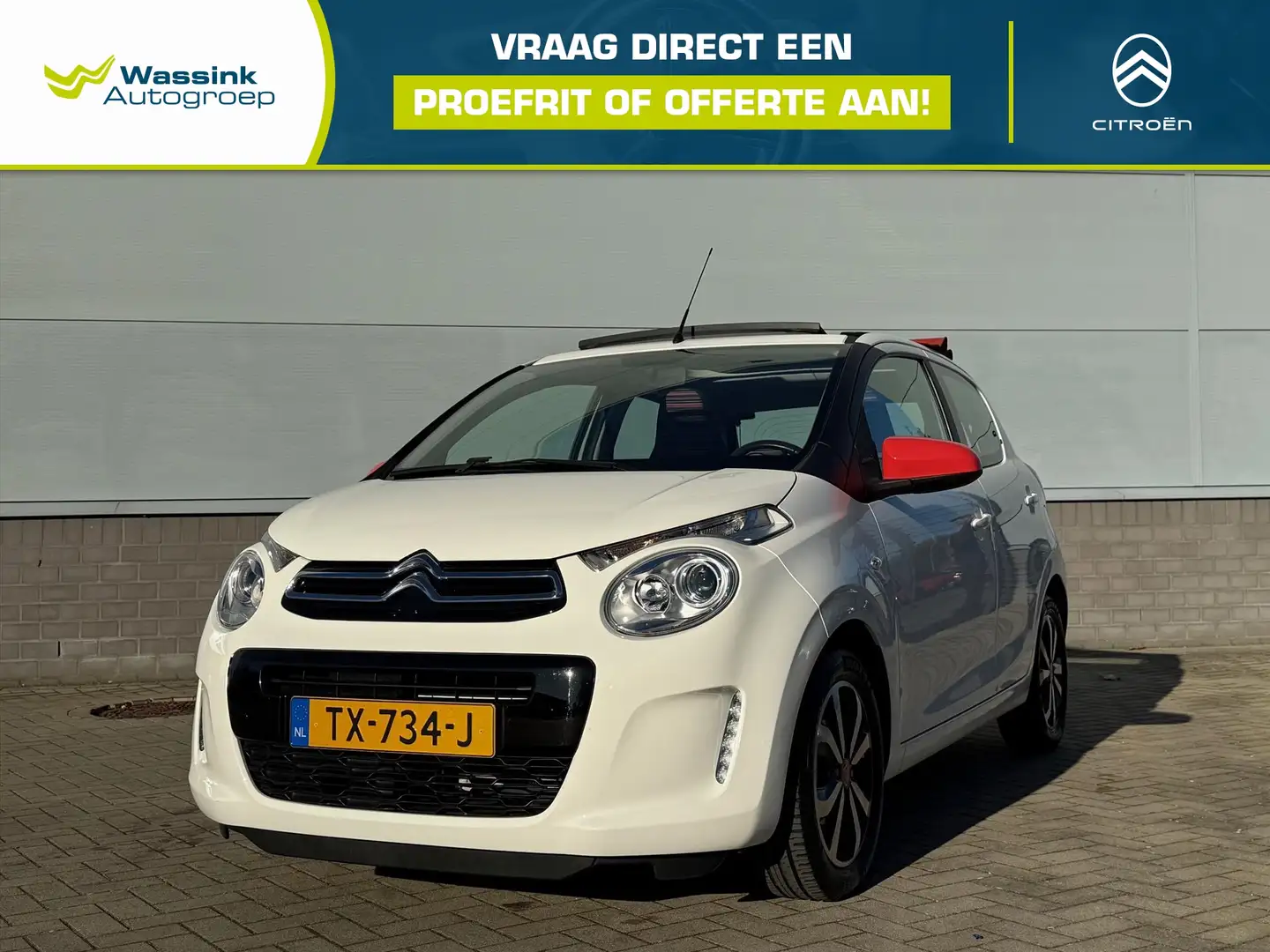 Citroen C1 1.0 VTi 72PK 5-deurs Airscape Shine Automaat | Cab Weiß - 1