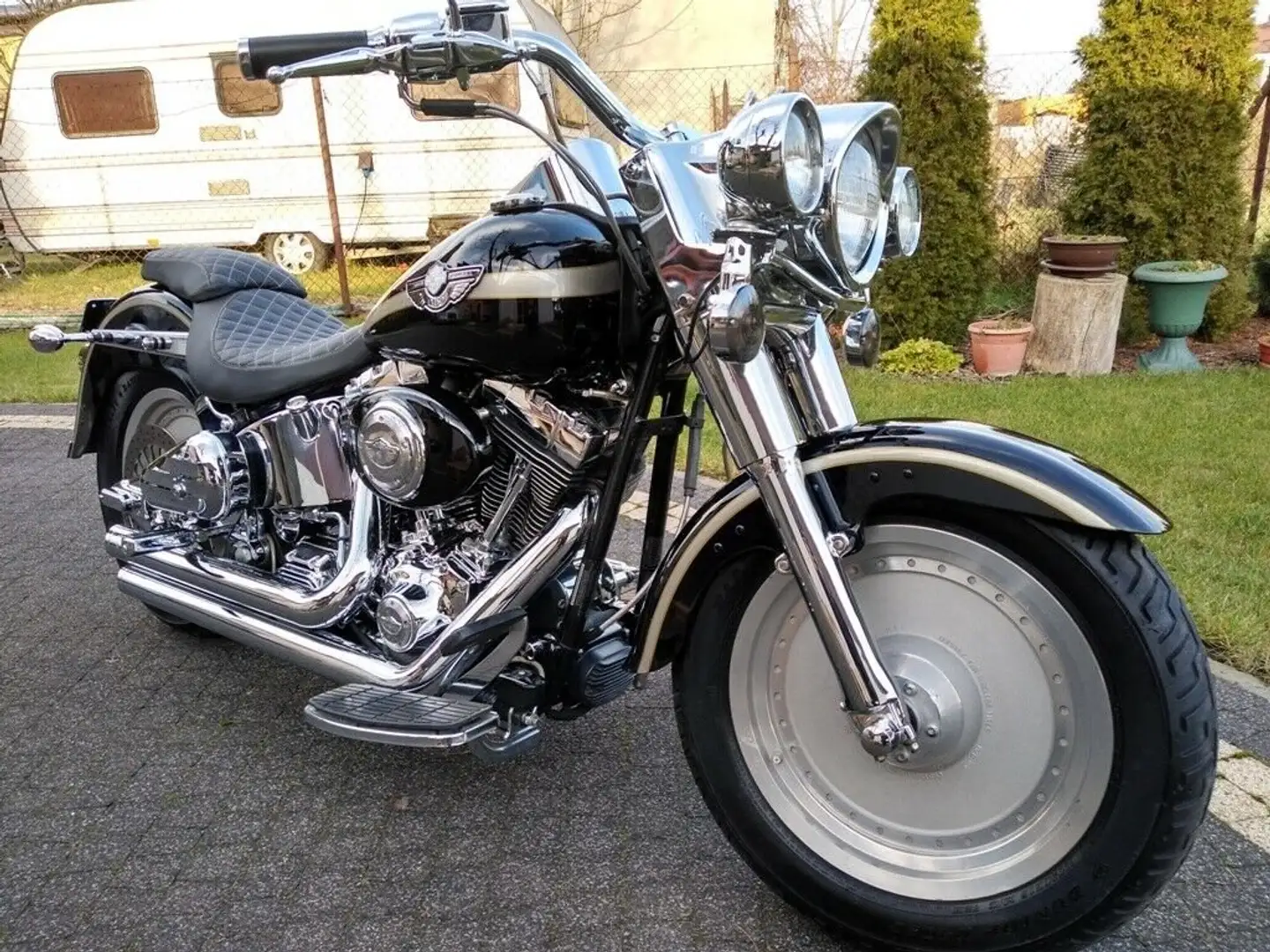Harley-Davidson Fat Boy FLSTF Anniversary Fekete - 2
