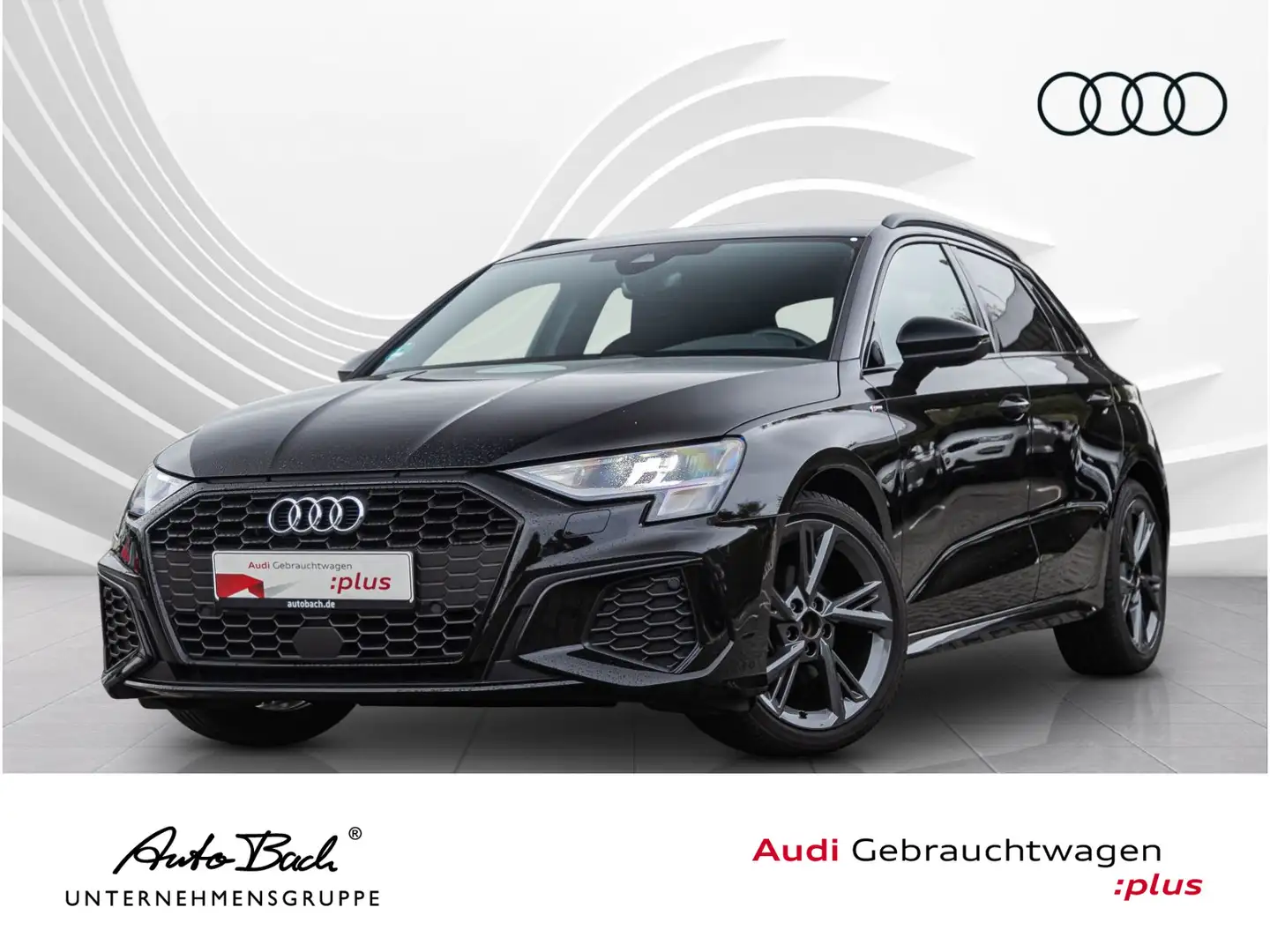Audi A3 S line 30TFSI Stronic Navi AHK ACC Negro - 1