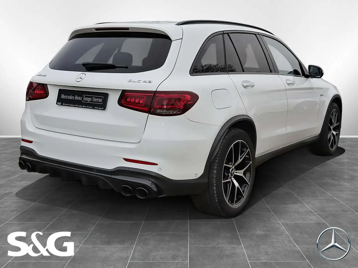 Mercedes-Benz GLC 43 AMG 4M AMG PANO+DISTR+360°+KEYLESS+LED+20 Blanc - 2