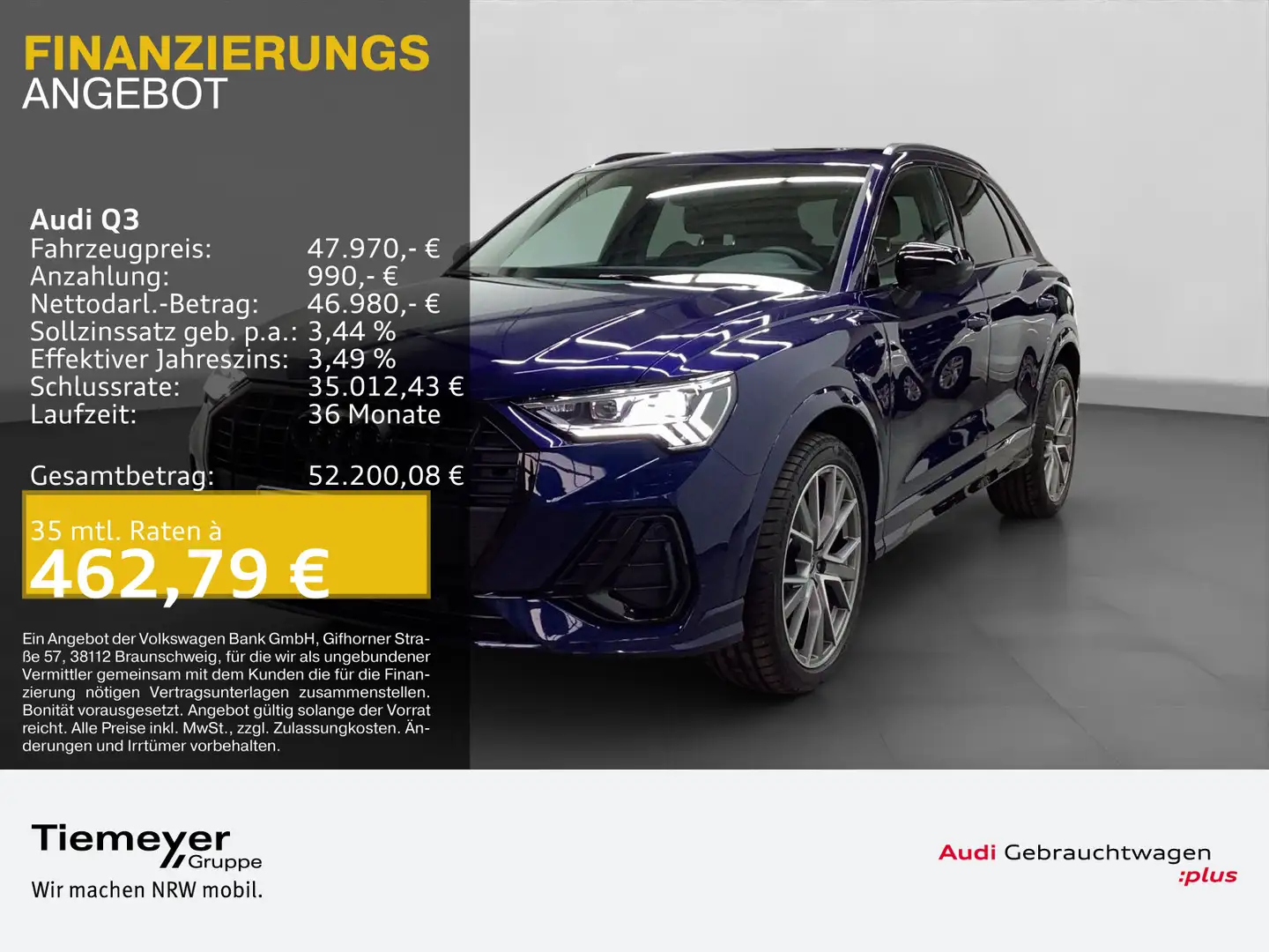 Audi Q3 35 TFSI 2x S LINE NP69 VOLL Blau - 1