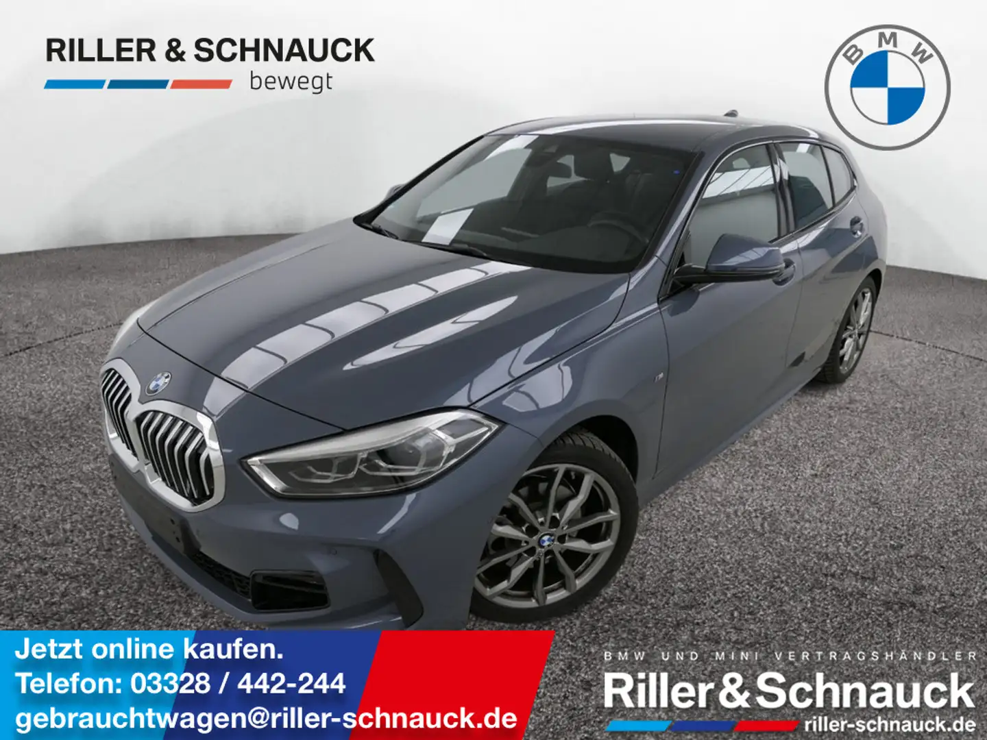 BMW 118 i M Sport LED+NAVI+KAM+SHZG Grau - 1